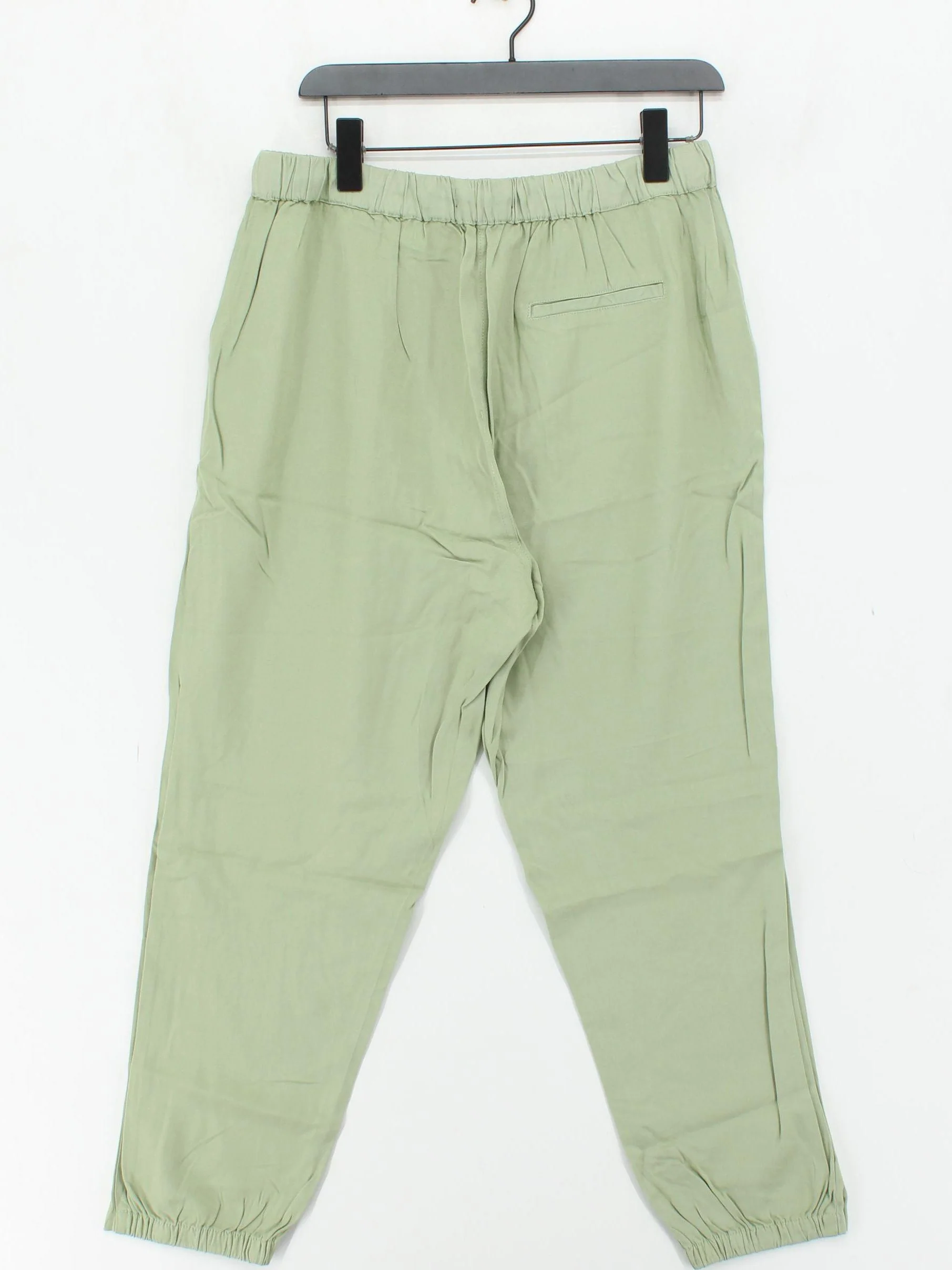 Crew Clothing Women's Trousers UK 14 Green 100% Viscose Tapered Sweatpants - Image 2