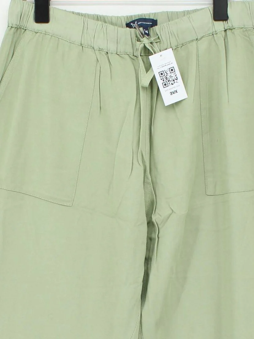 Crew Clothing Women's Trousers UK 14 Green 100% Viscose Tapered Sweatpants - Image 3