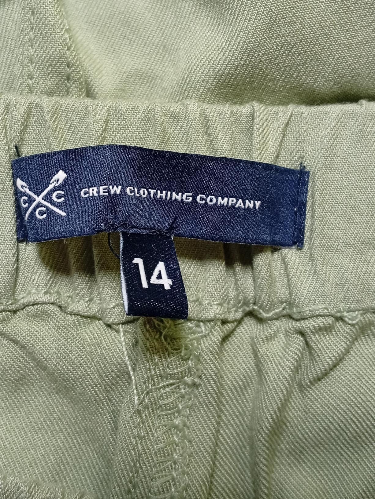 Crew Clothing Women's Trousers UK 14 Green 100% Viscose Tapered Sweatpants - Image 5