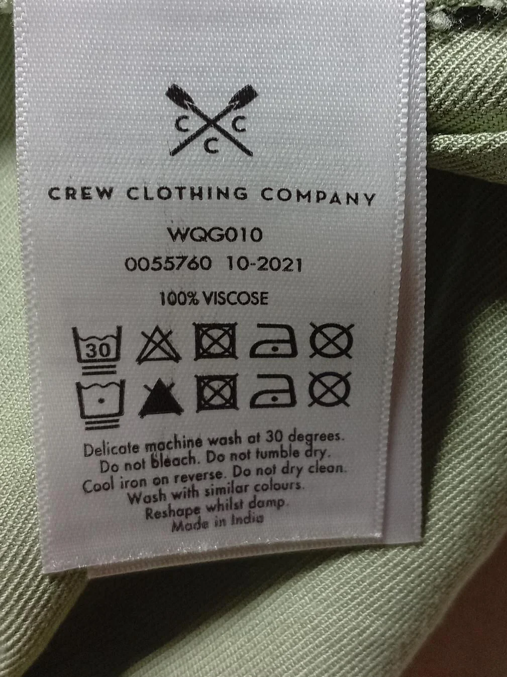 Crew Clothing Women's Trousers UK 14 Green 100% Viscose Tapered Sweatpants - Image 6