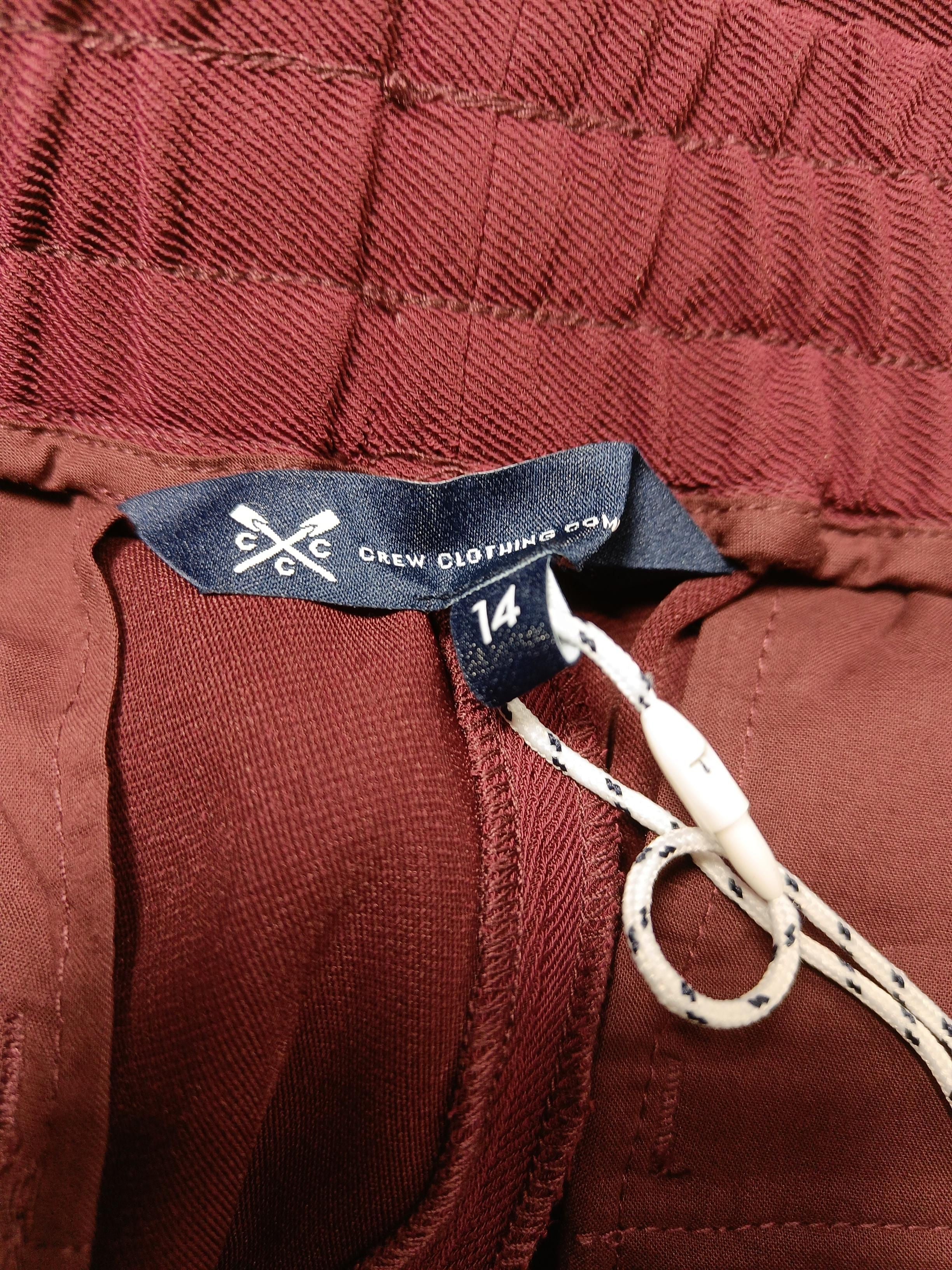 Crew Clothing Women's Trousers UK 14 Red 100% Polyester Capri New with tags - Image 5