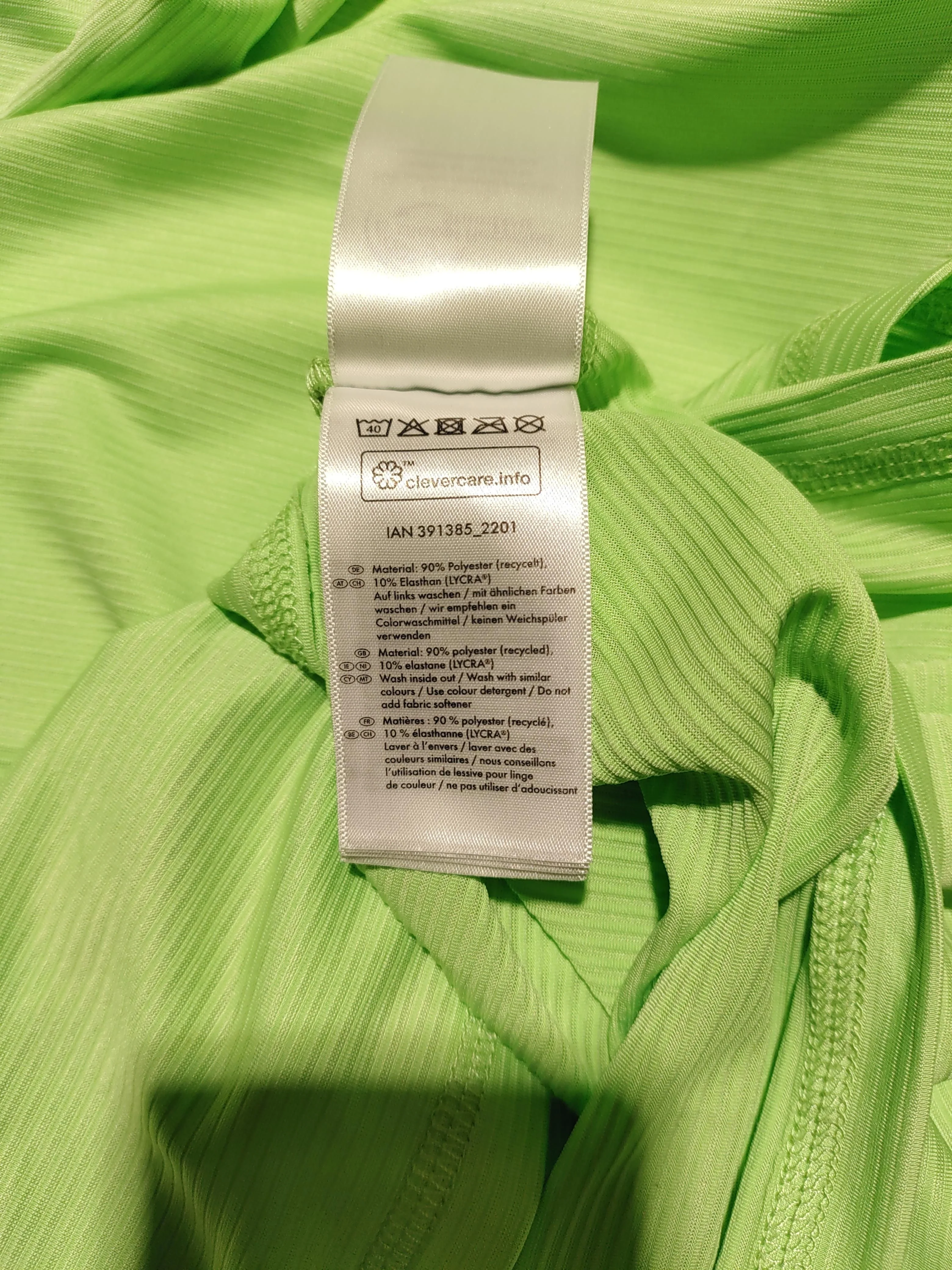 Crivit Men's T-Shirt L Green Polyester with Elastane Round Neck Basic - Image 6