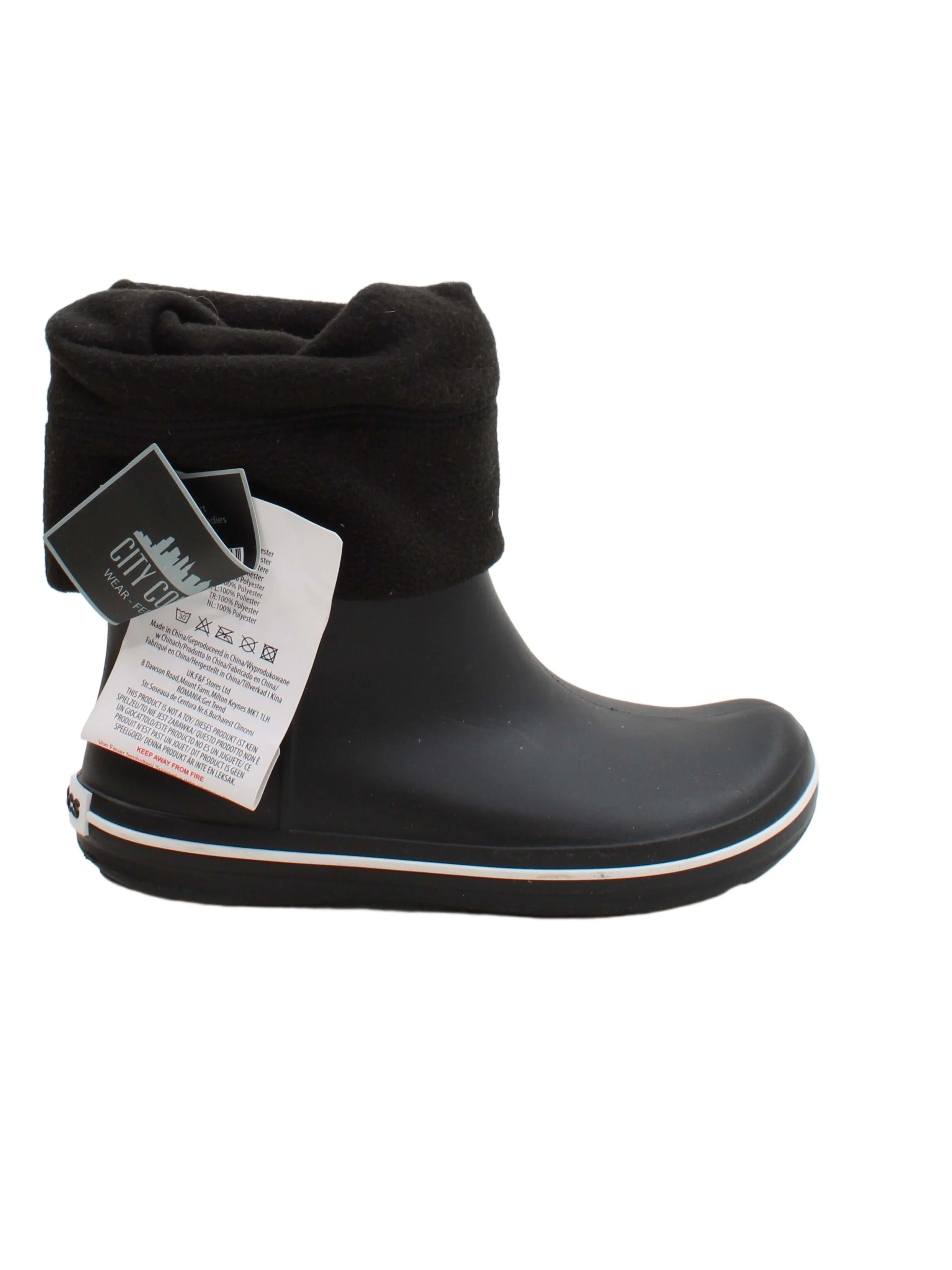 Crocs Women's Boots UK 4 Black Other with Polyester Wellies