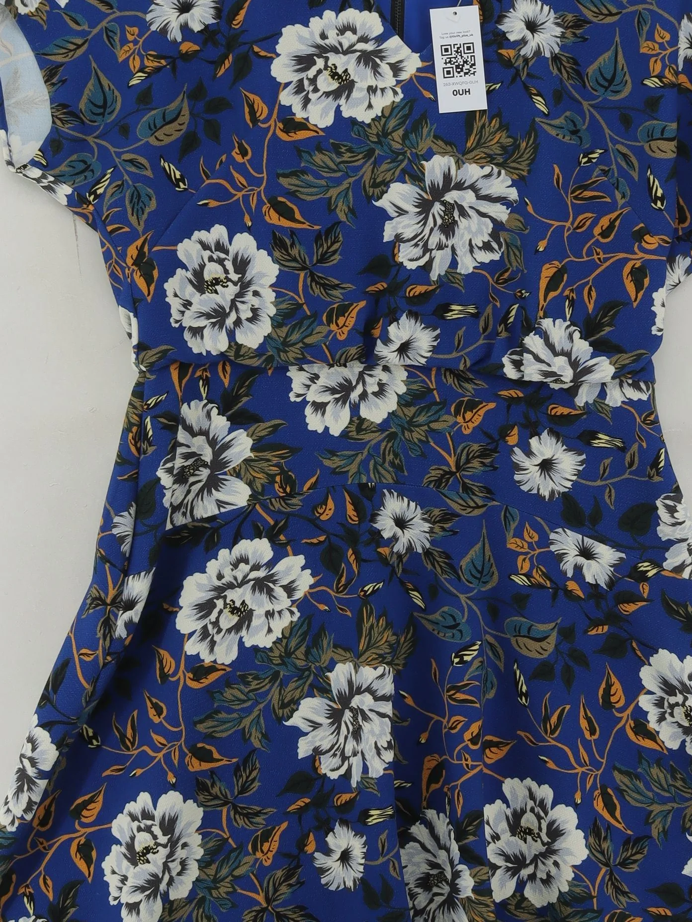 Cue A-Line Mini Dress UK12 in Blue - Image 3