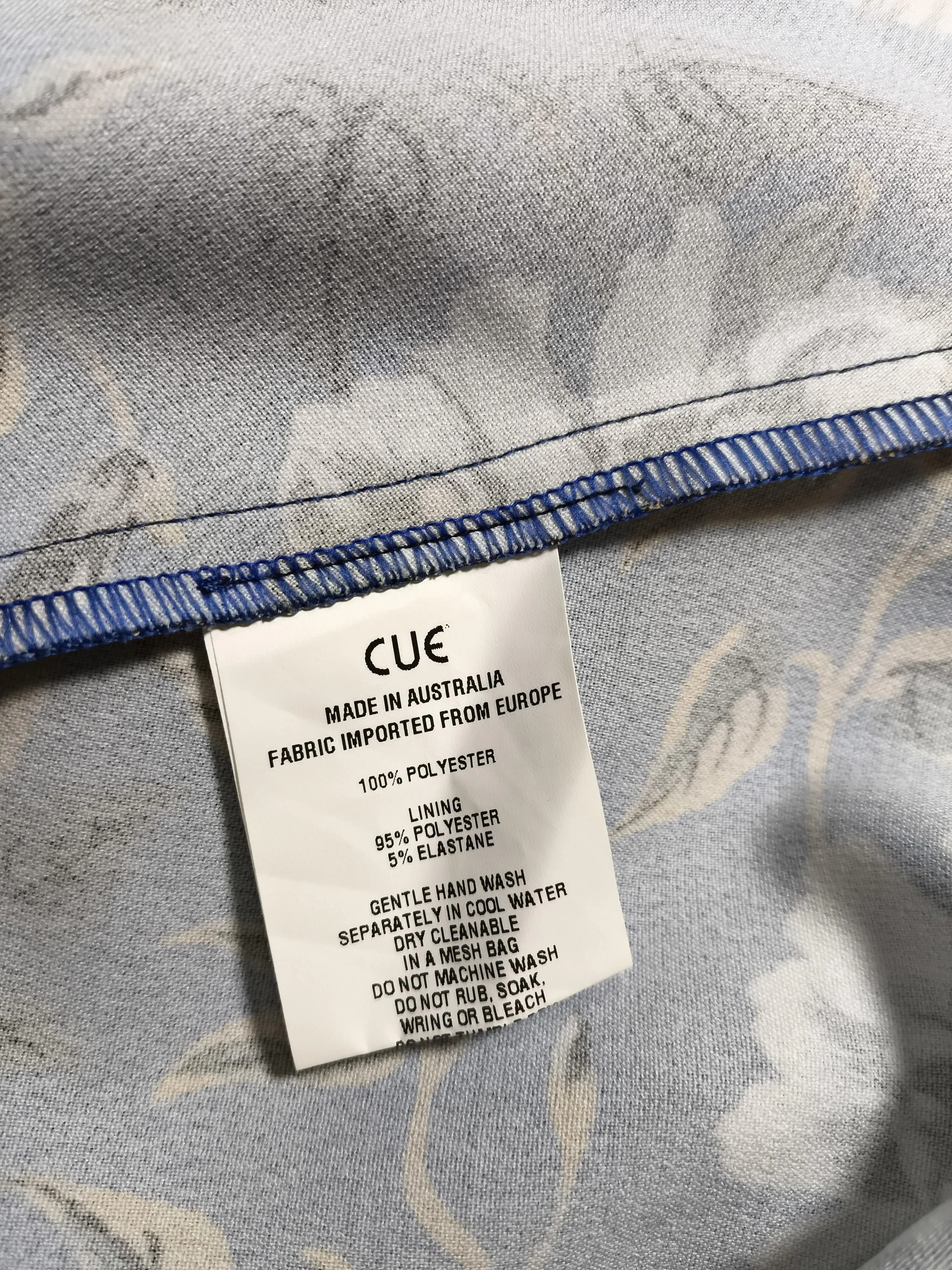 Cue A-Line Mini Dress UK12 in Blue - Image 6