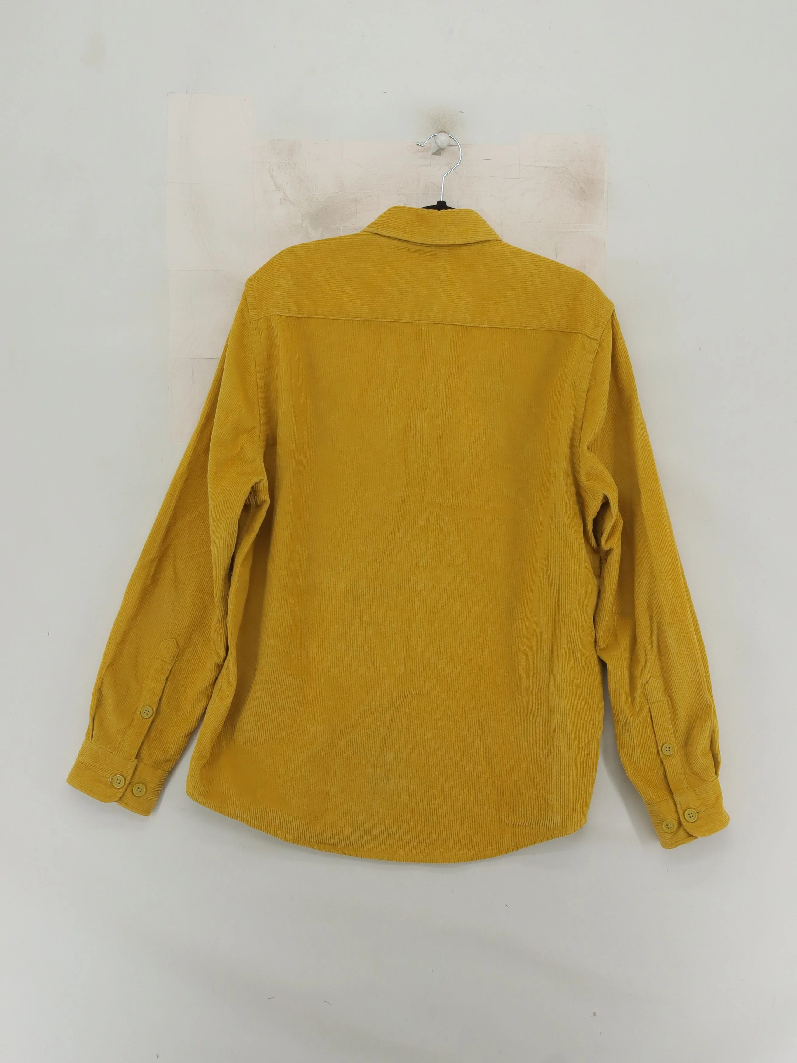 CURATED Men's Shirt M Yellow 100% Cotton Basic - Image 2
