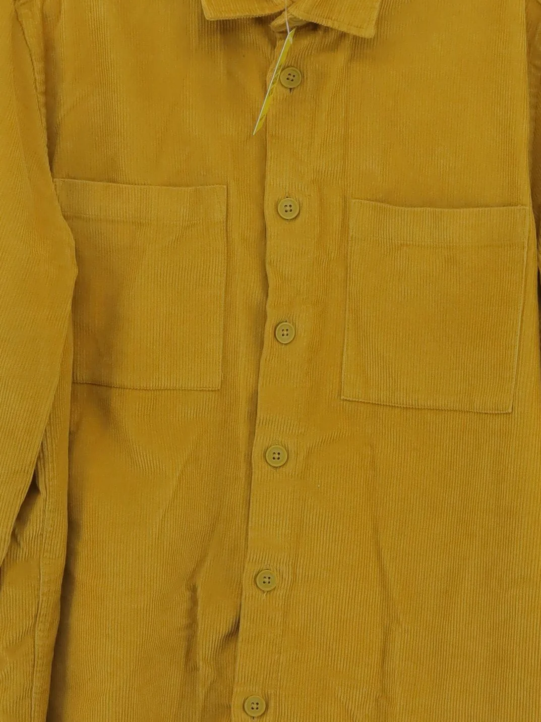 CURATED Men's Shirt M Yellow 100% Cotton Basic - Image 3