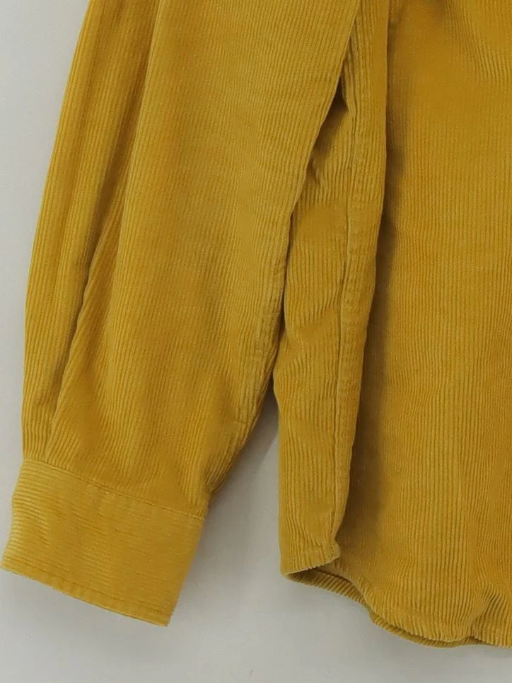 CURATED Men's Shirt M Yellow 100% Cotton Basic - Image 4