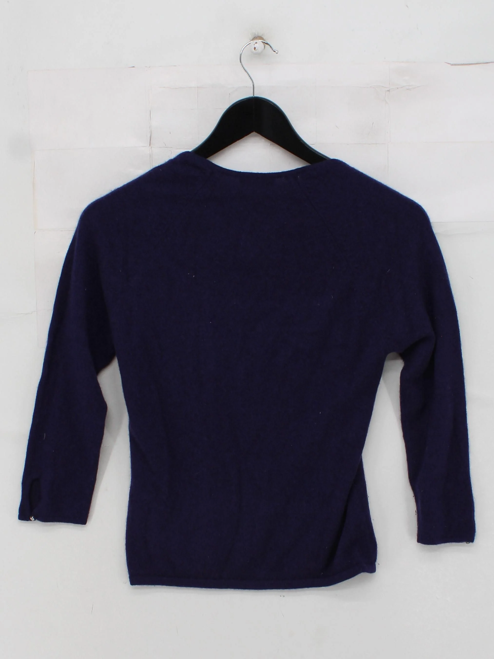 Cxd London Women's Jumper S Blue 100% Other Square Neck Pullover - Image 2