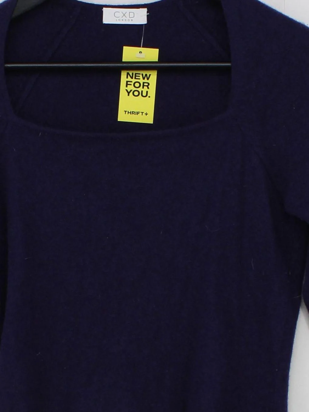 Cxd London Women's Jumper S Blue 100% Other Square Neck Pullover - Image 3