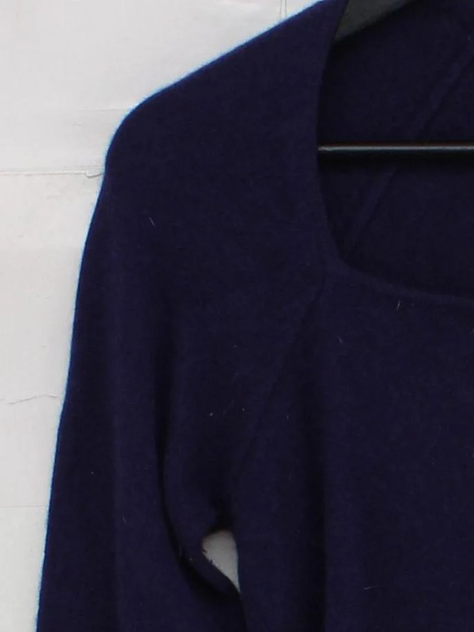 Cxd London Women's Jumper S Blue 100% Other Square Neck Pullover - Image 4