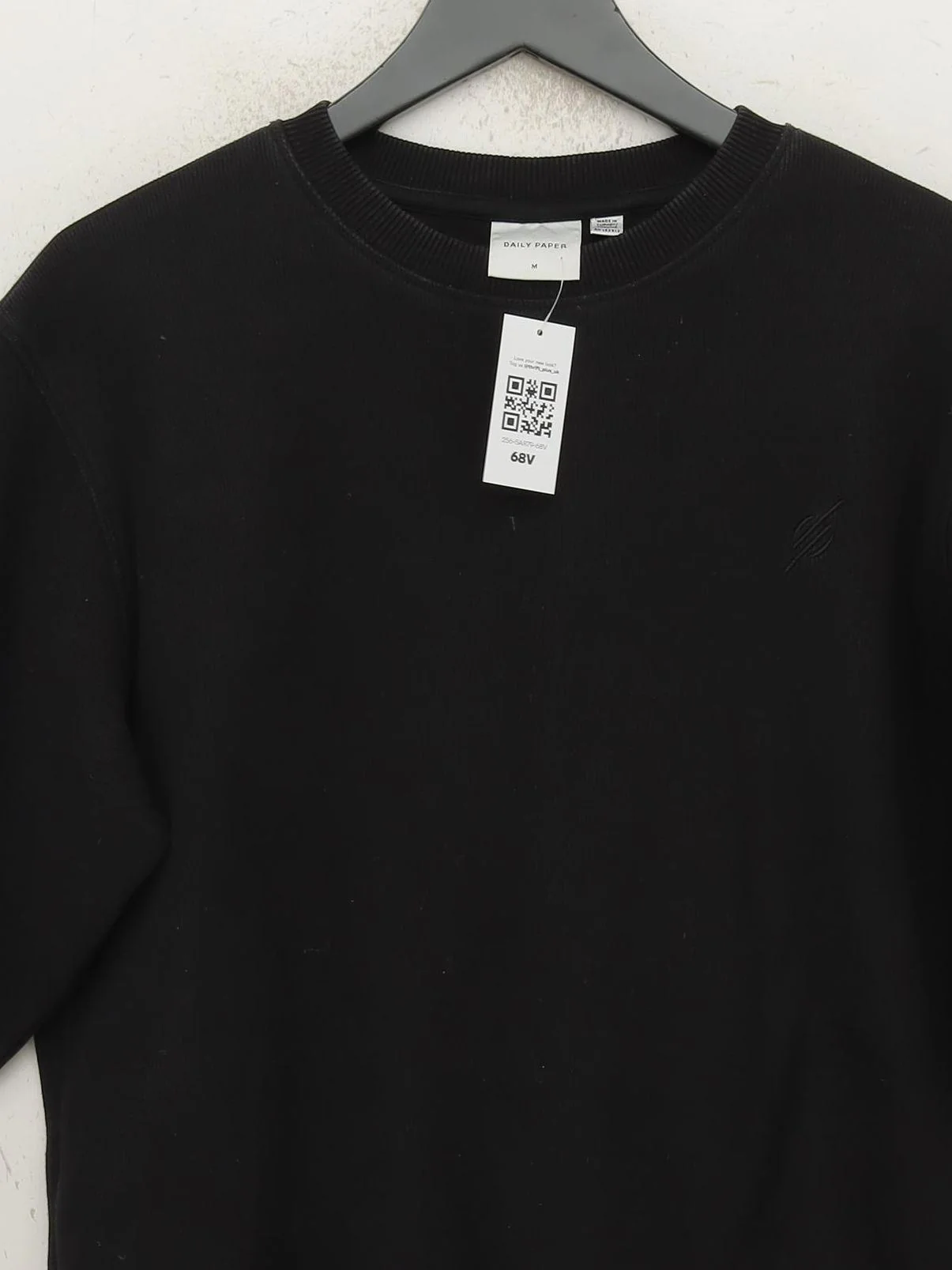 Daily Paper Men's Hoodie M Black Cotton with Polyester, Elastane Pullover - Image 3