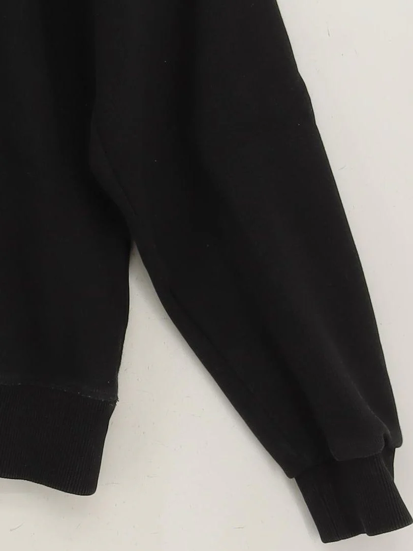 Daily Paper Men's Hoodie M Black Cotton with Polyester, Elastane Pullover - Image 4