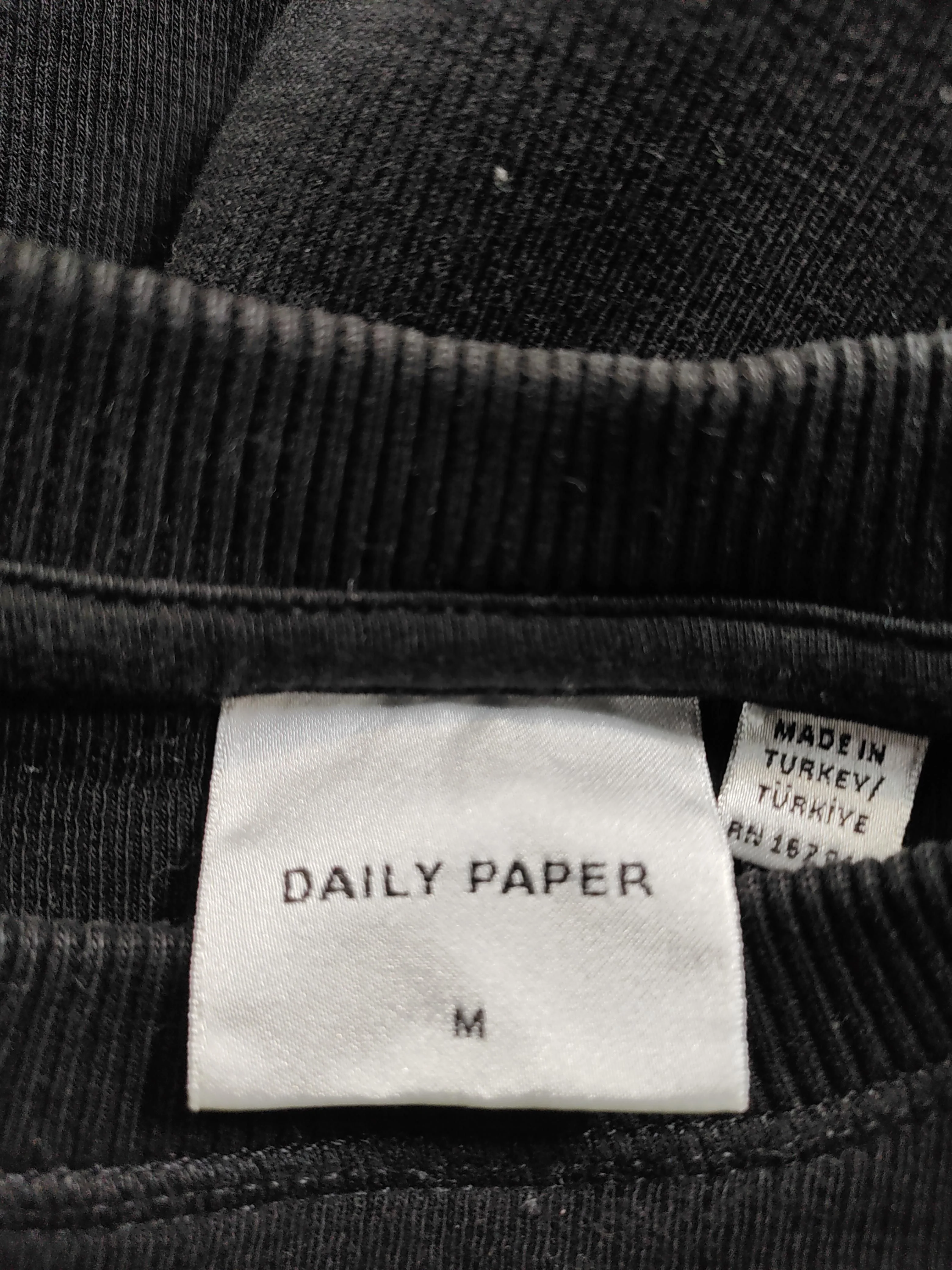 Daily Paper Men's Hoodie M Black Cotton with Polyester, Elastane Pullover - Image 6