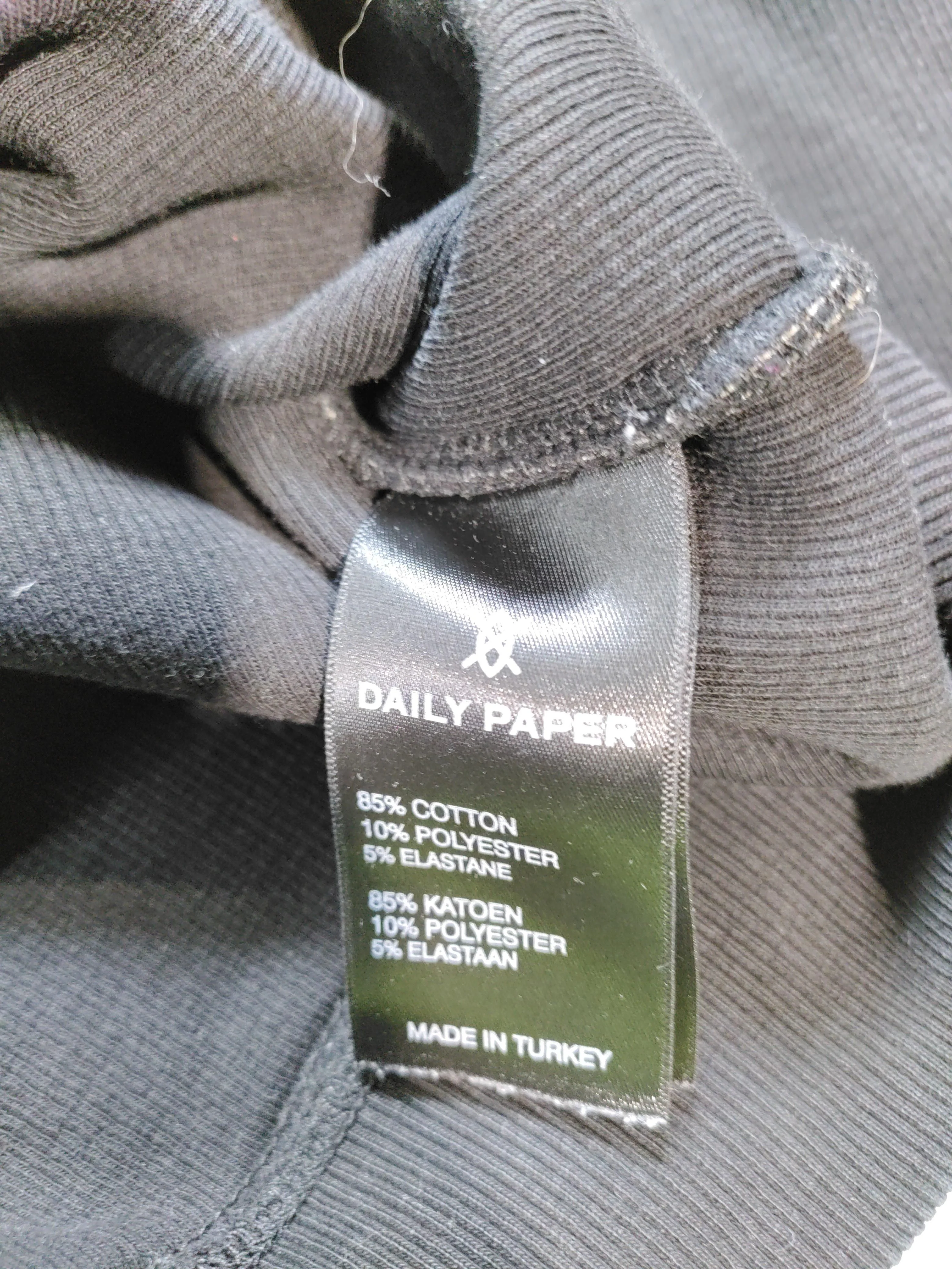 Daily Paper Men's Hoodie M Black Cotton with Polyester, Elastane Pullover - Image 7