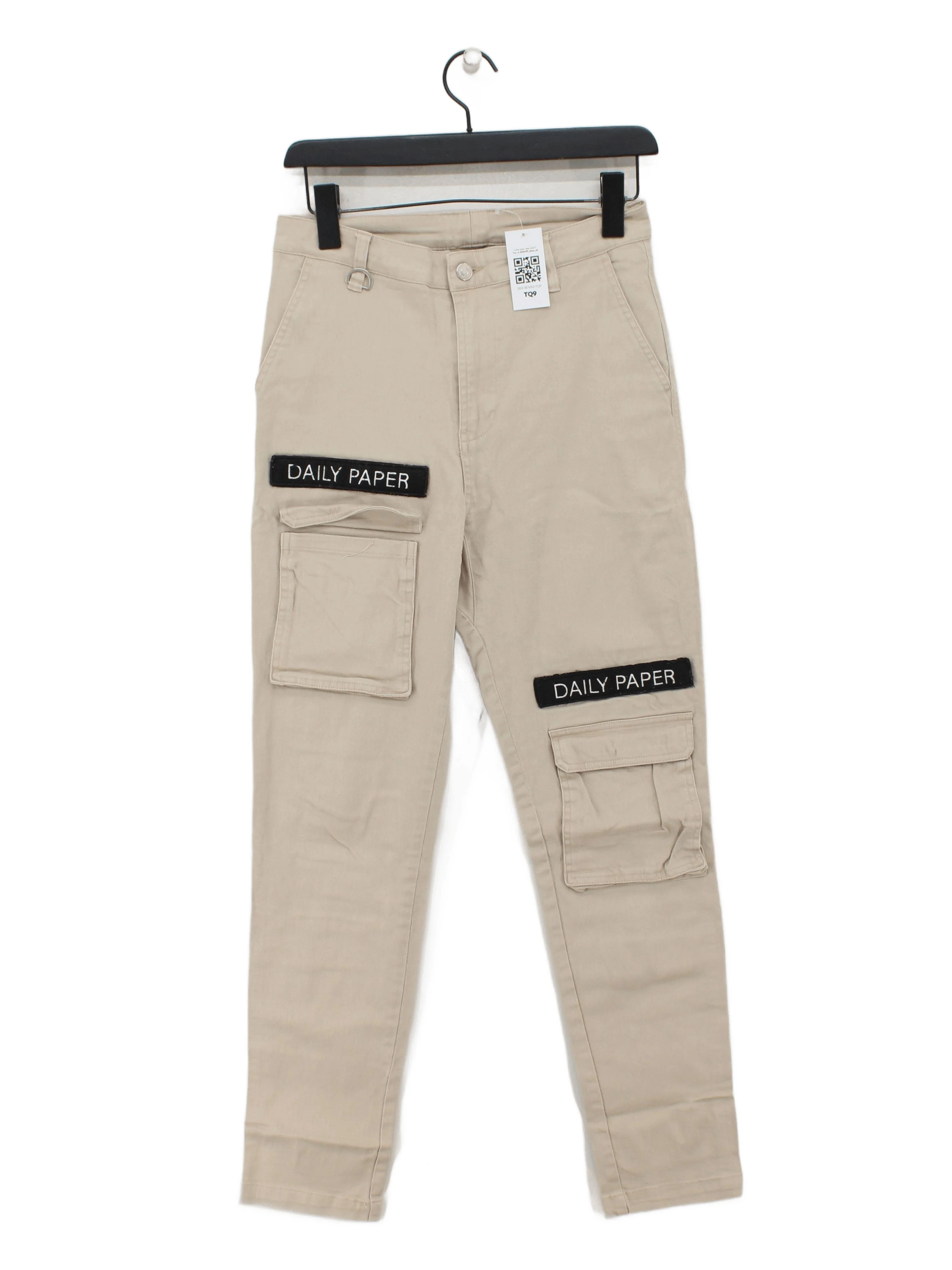 Daily Paper Men's Trousers W 28 in Tan Cotton with Elastane Tapered Cargo