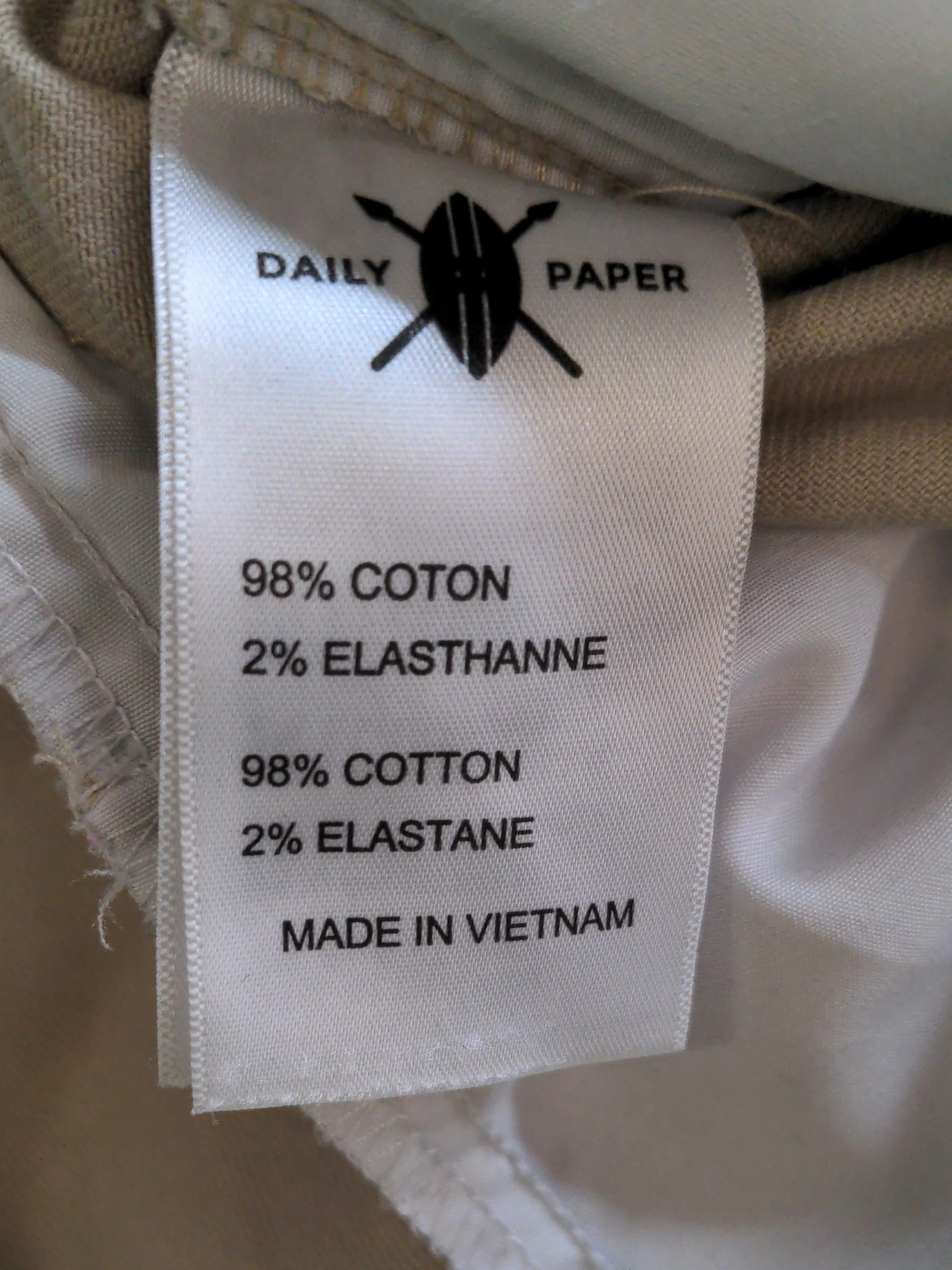 Daily Paper Men's Trousers W 28 in Tan Cotton with Elastane Tapered Cargo - Image 6