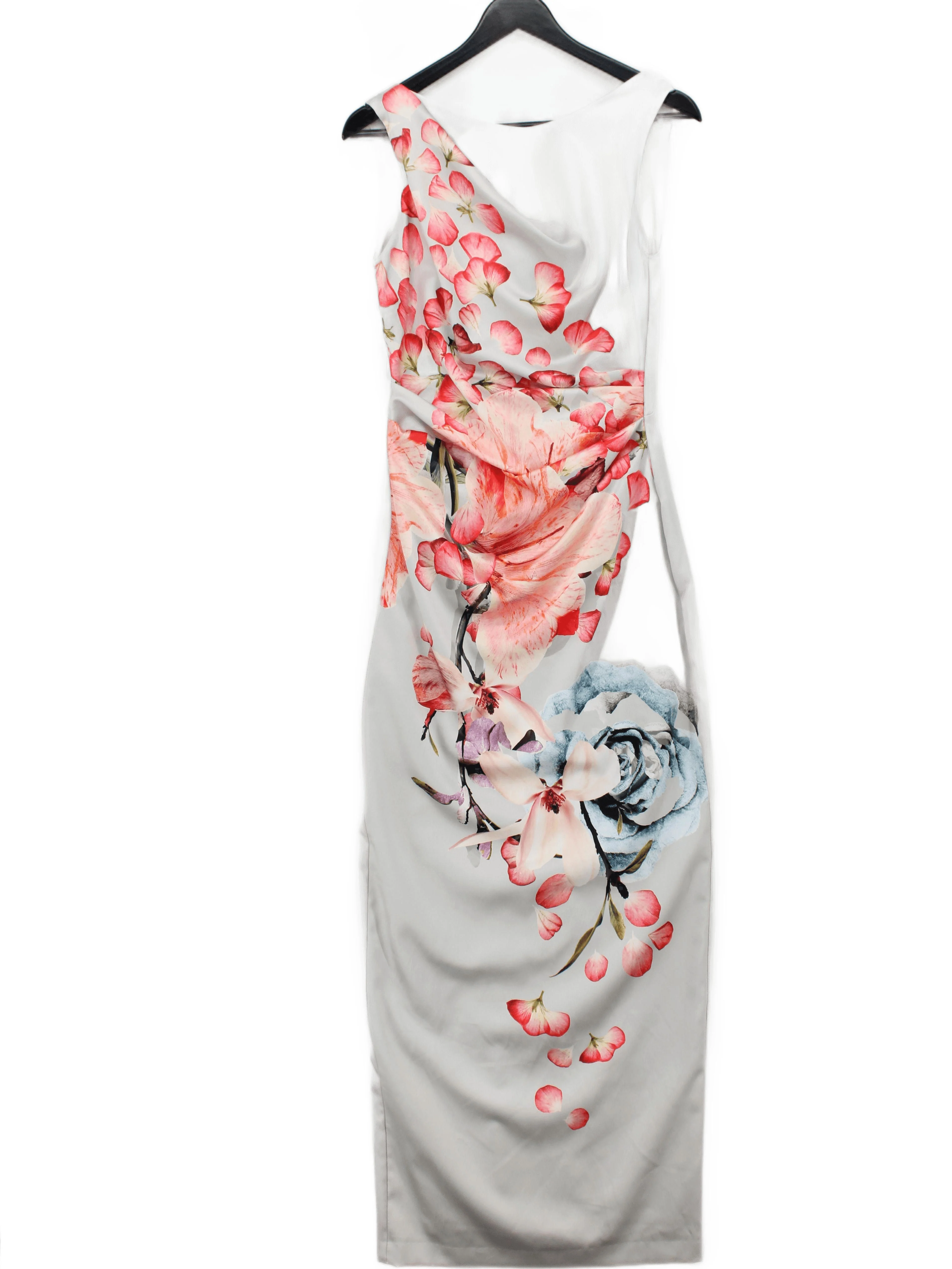 Damsel in a Dress Bodycon Maxi Dress UK10 in Grey