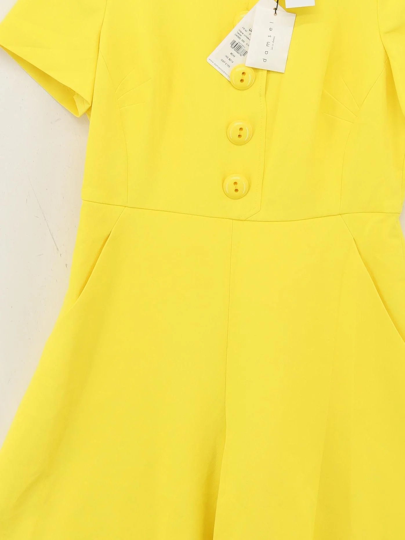 Damsel In A Dress Women's Jumpsuit UK 14 Yellow Polyester New with tags - Image 3