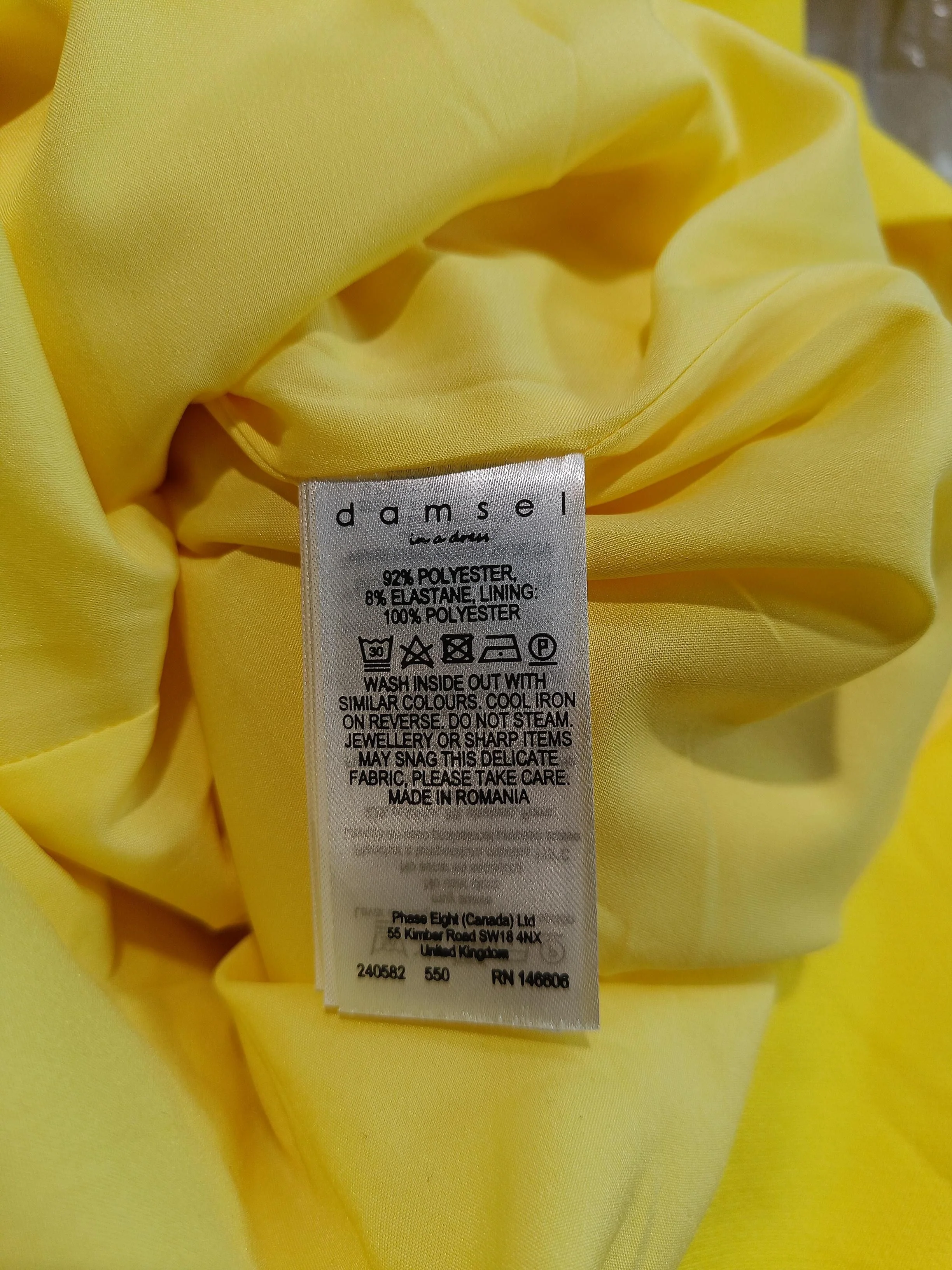 Damsel In A Dress Women's Jumpsuit UK 14 Yellow Polyester New with tags - Image 6
