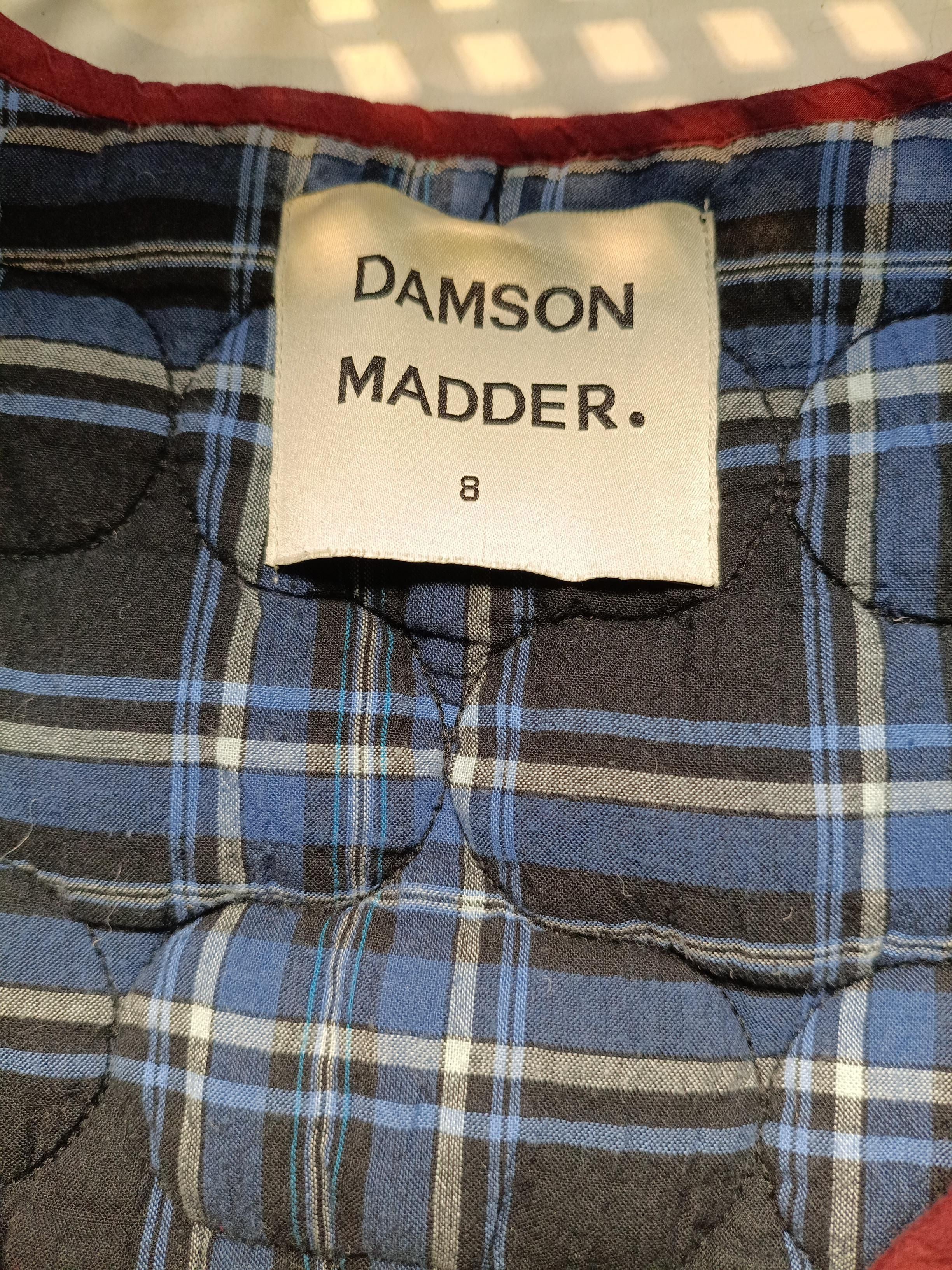 Damson Madder Women's Coat UK 8 Multi Checkered Cotton with Polyester Overcoat - Image 5