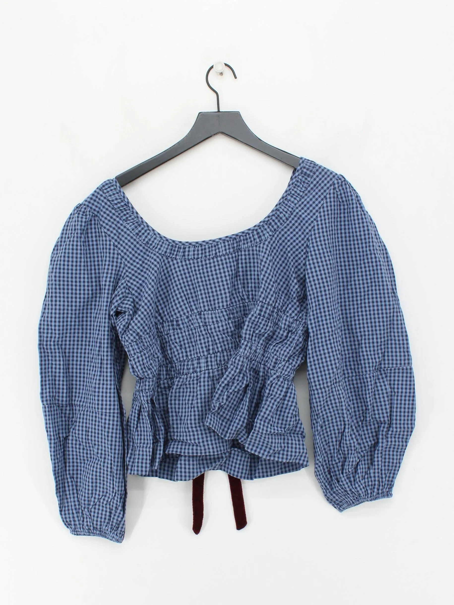 Damson Madder Women's Top UK 14 Blue Cotton with Polyester Basic - Image 2