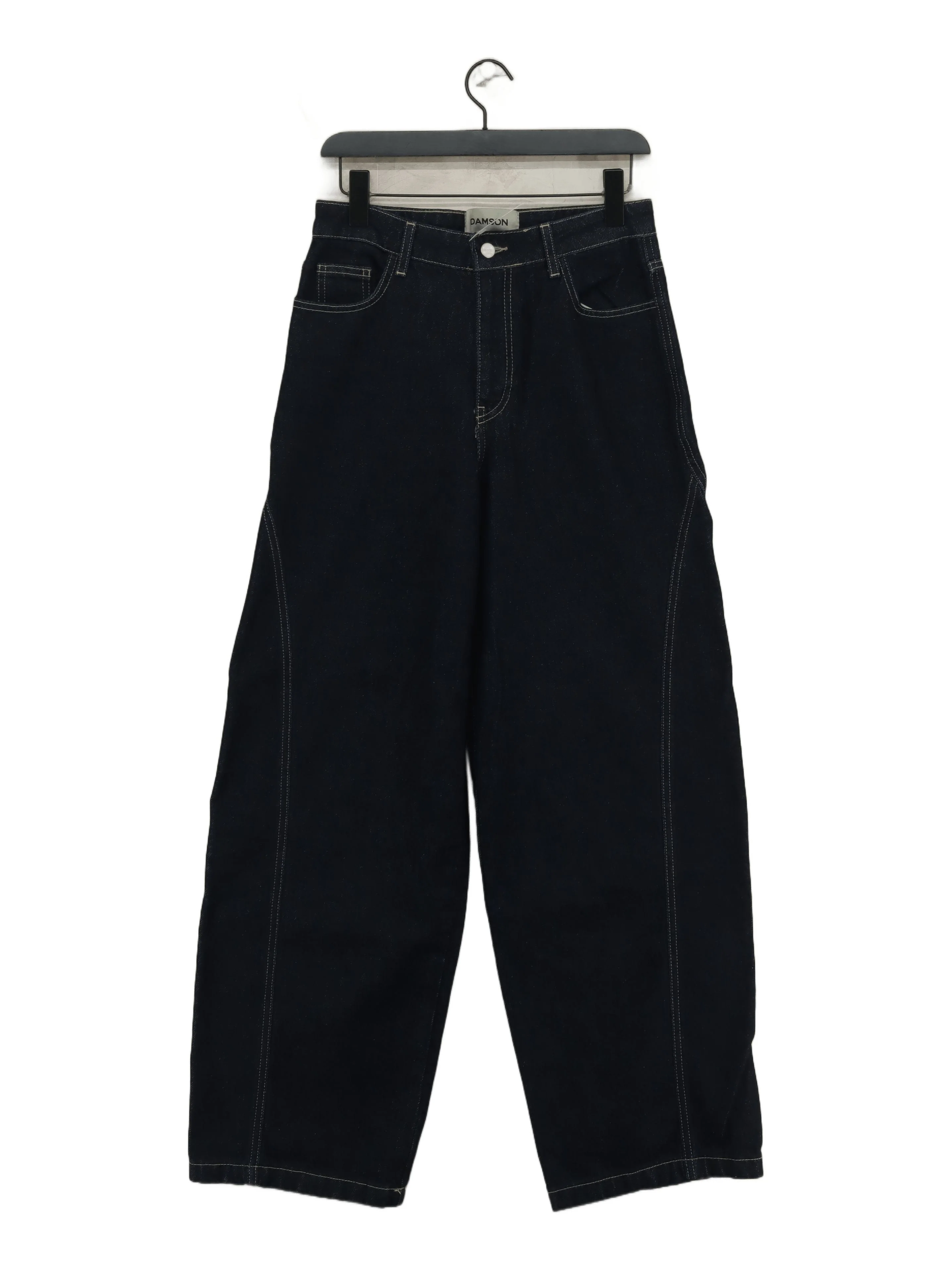 Damson Madder Women's Trousers UK 10 Blue 100% Cotton Straight Chino