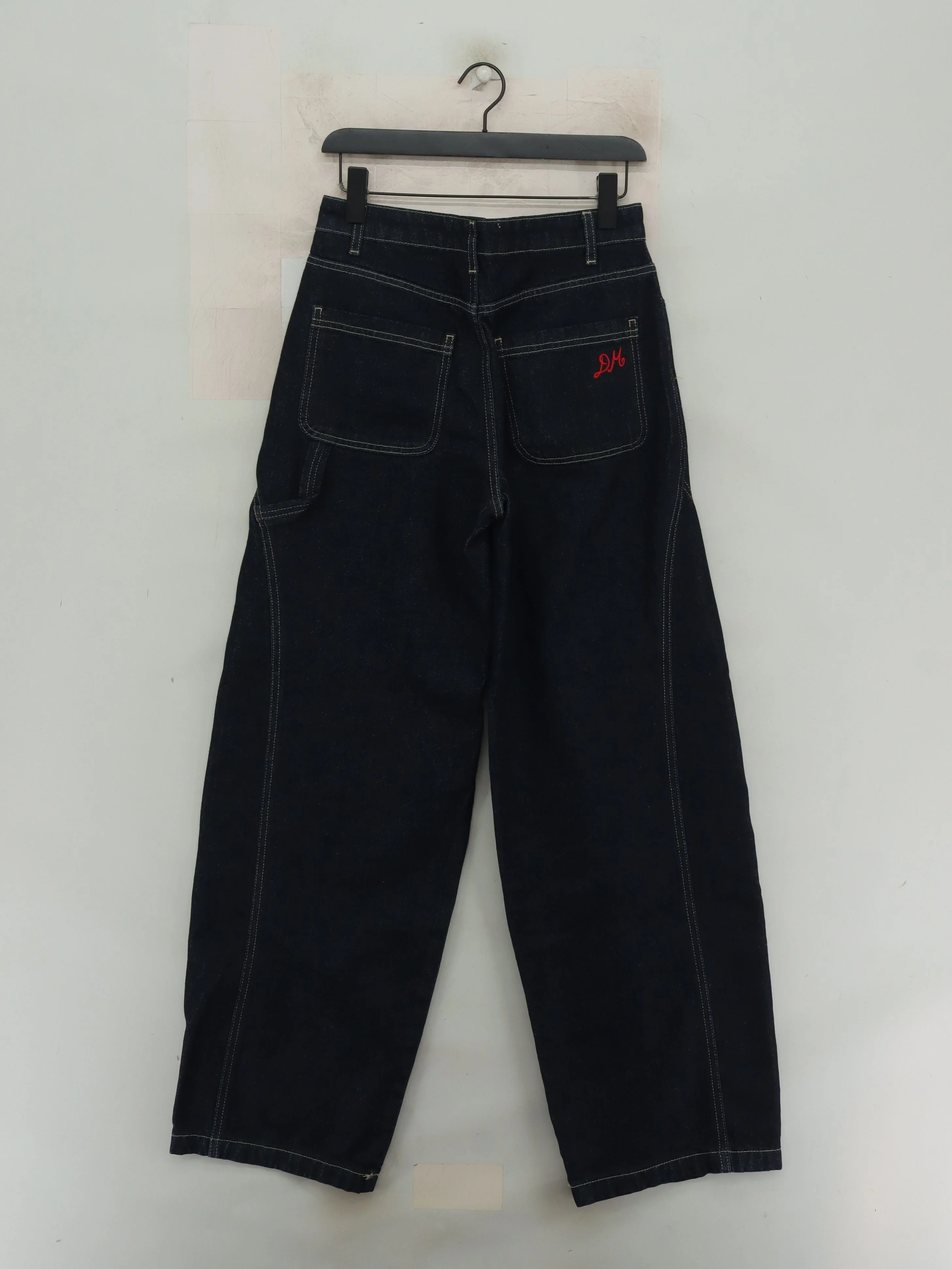 Damson Madder Women's Trousers UK 10 Blue 100% Cotton Straight Chino - Image 2
