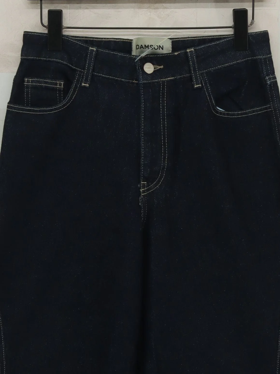 Damson Madder Women's Trousers UK 10 Blue 100% Cotton Straight Chino - Image 3