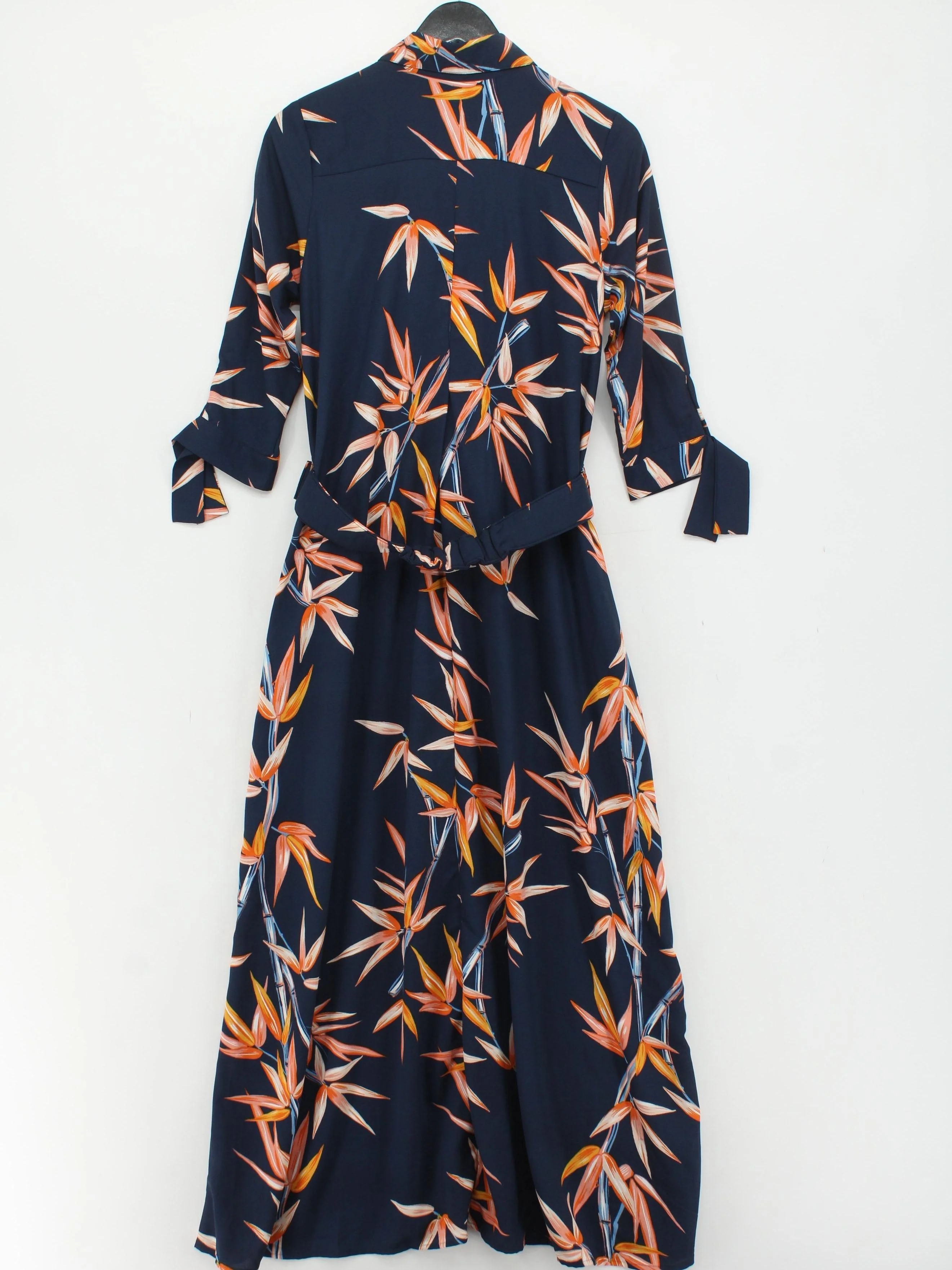 Dancing Leopard Shirt Maxi Dress UK12 in Blue - Image 2