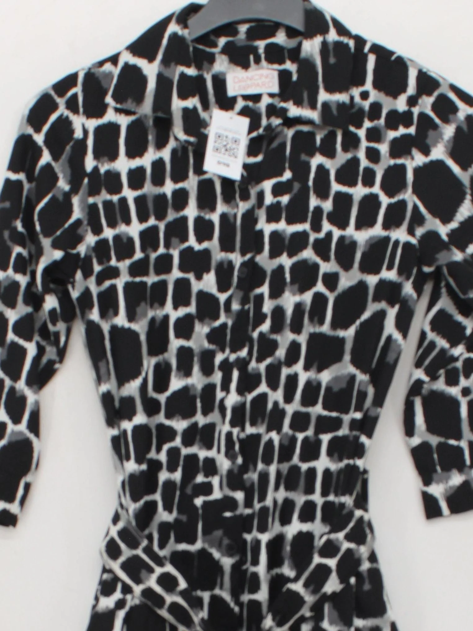 Dancing Leopard Shirt Maxi Dress UK8 in Multi - Image 3