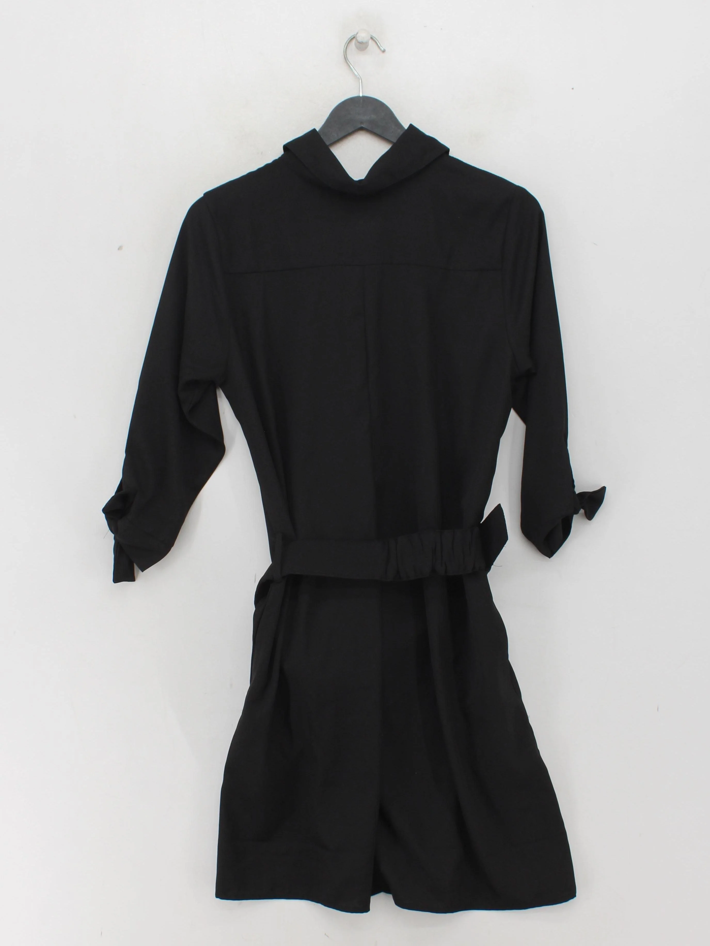 Dancing Leopard Shirt Mini Dress UK12 in Black - Image 2