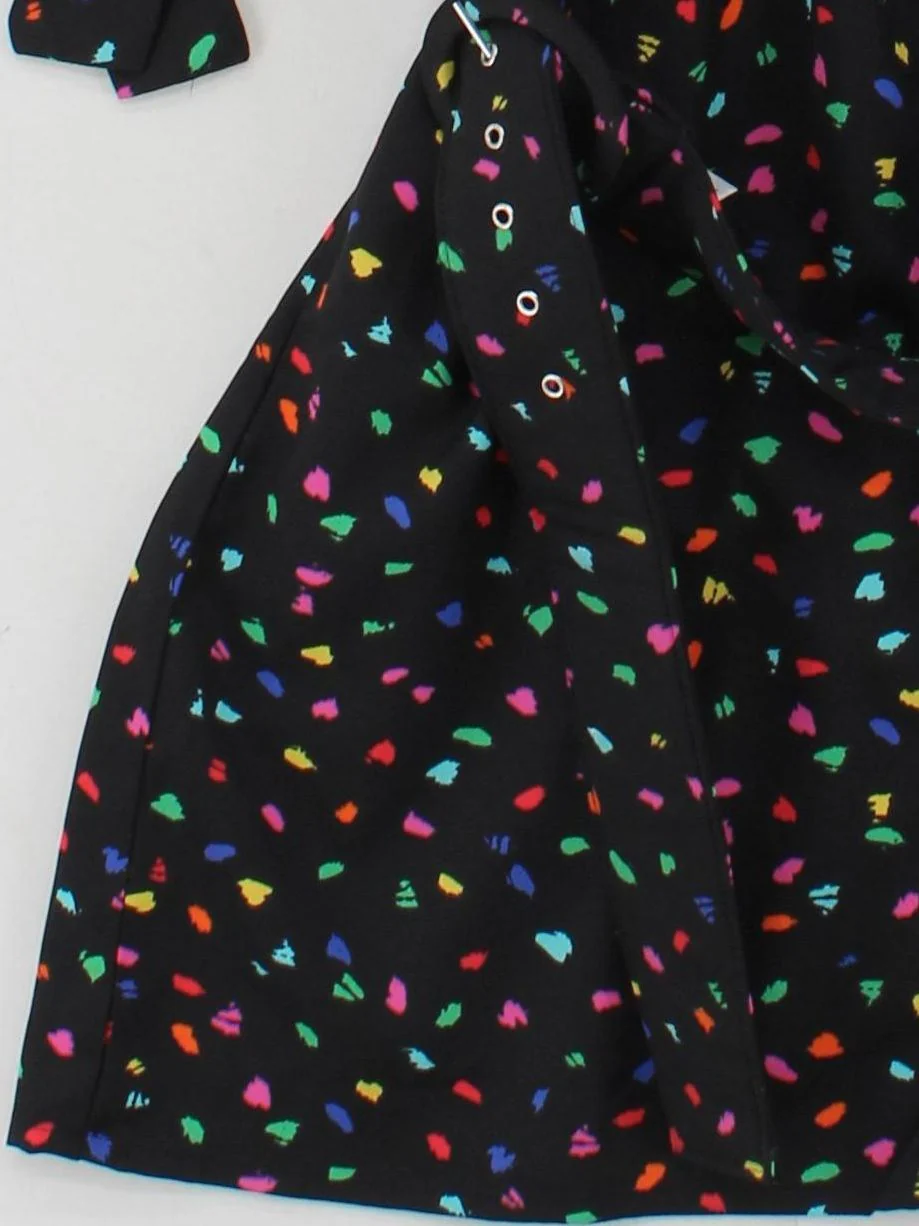 Dancing Leopard Shirt Mini Dress UK12 in Black - Image 4