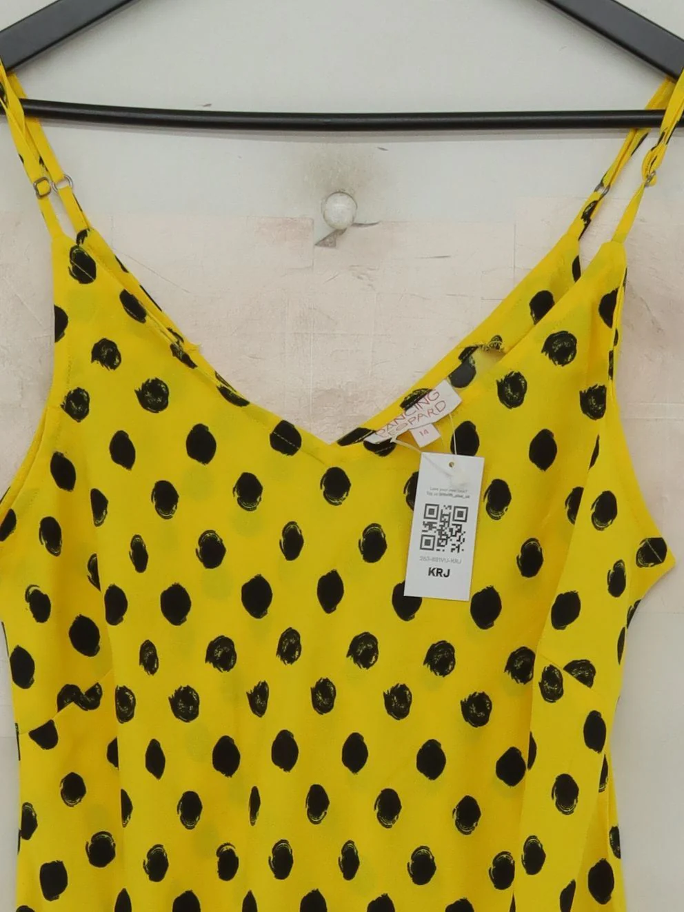 Dancing Leopard Slip Midi Dress UK14 in Yellow - Image 3