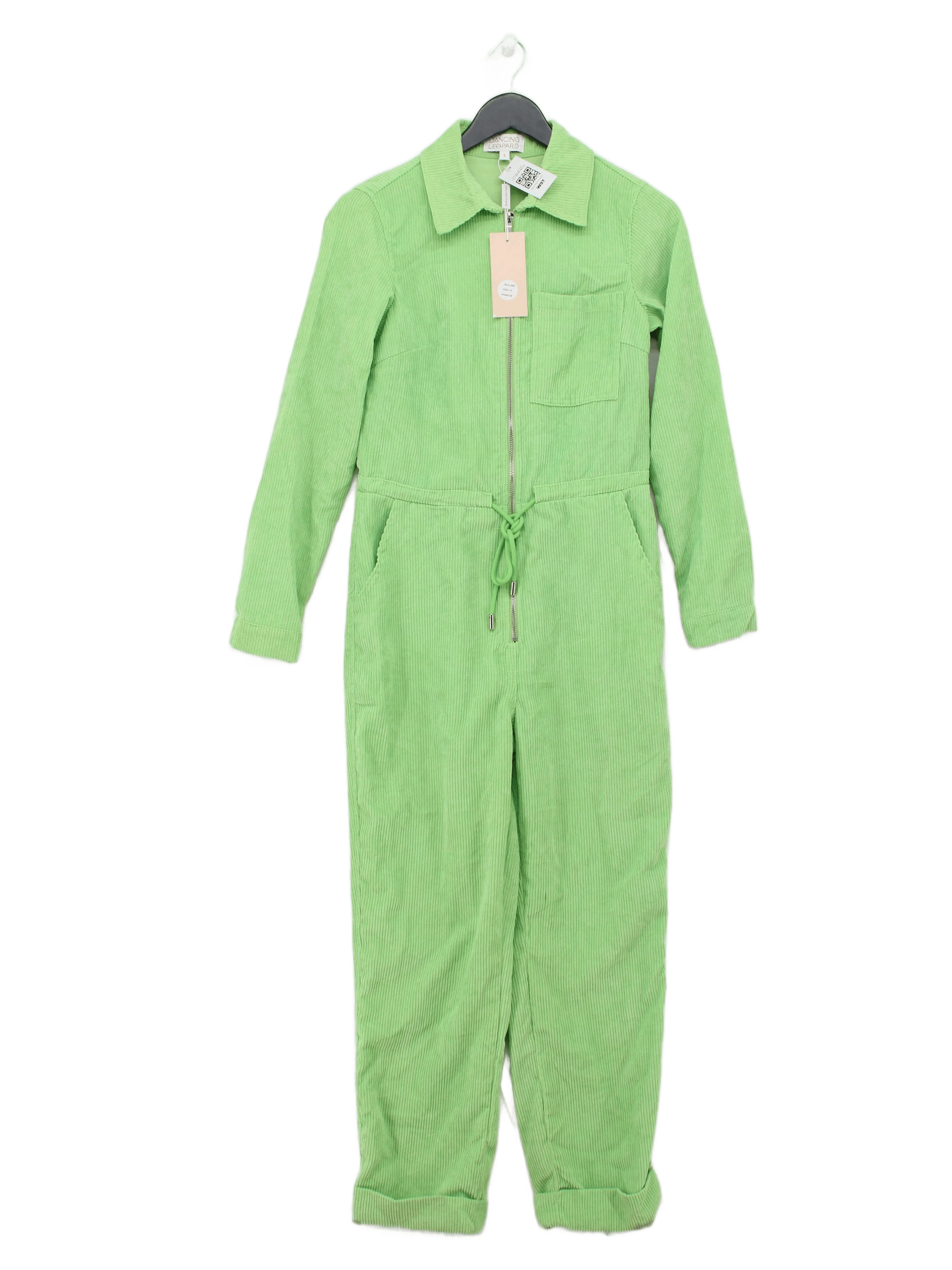 Dancing Leopard Women's Jumpsuit UK 6 Green 100% Polyester Straight Jumpsuit