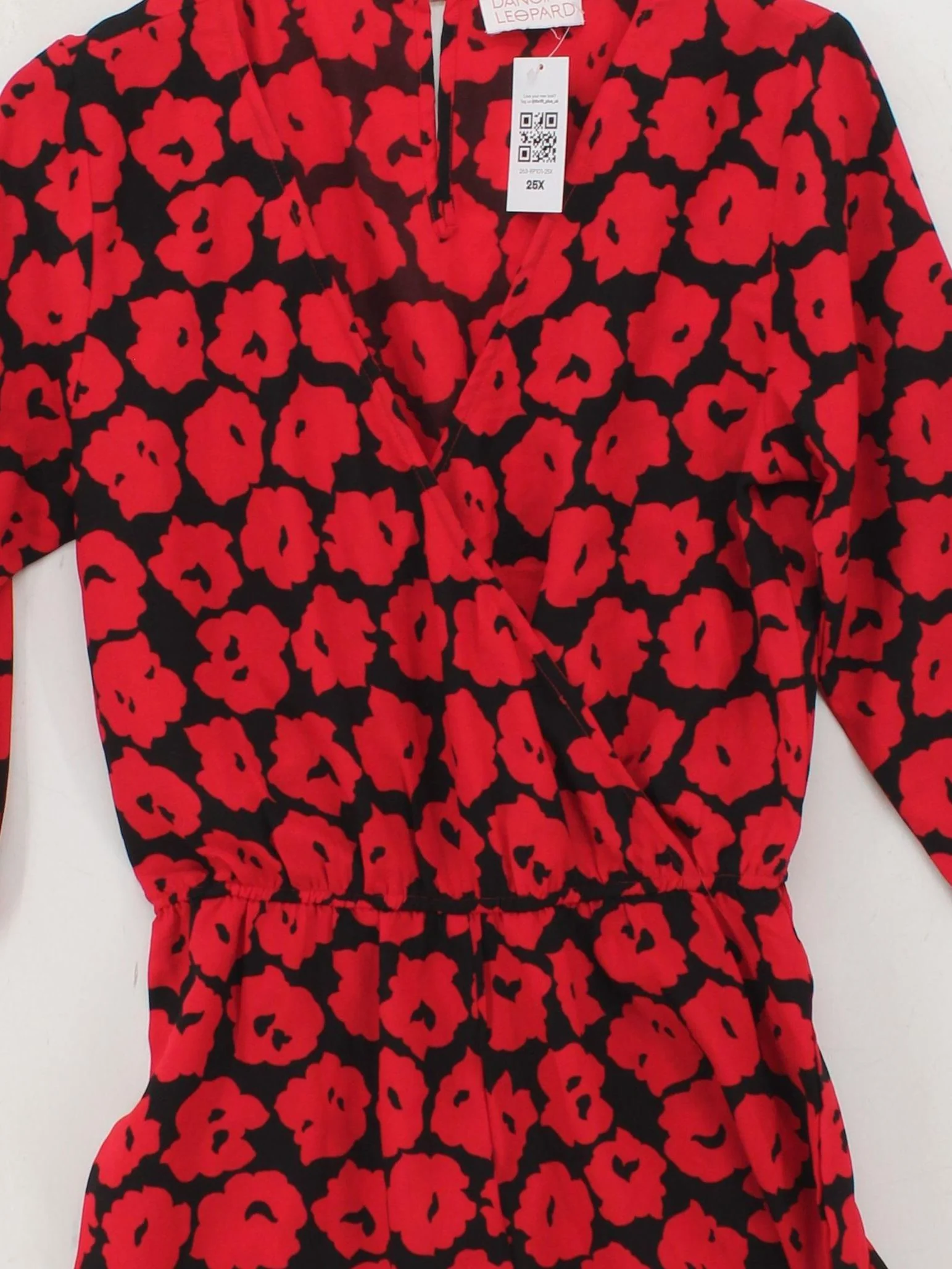 Dancing Leopard Women's Playsuit S Red Floral 100% Polyester Playsuit - Image 3