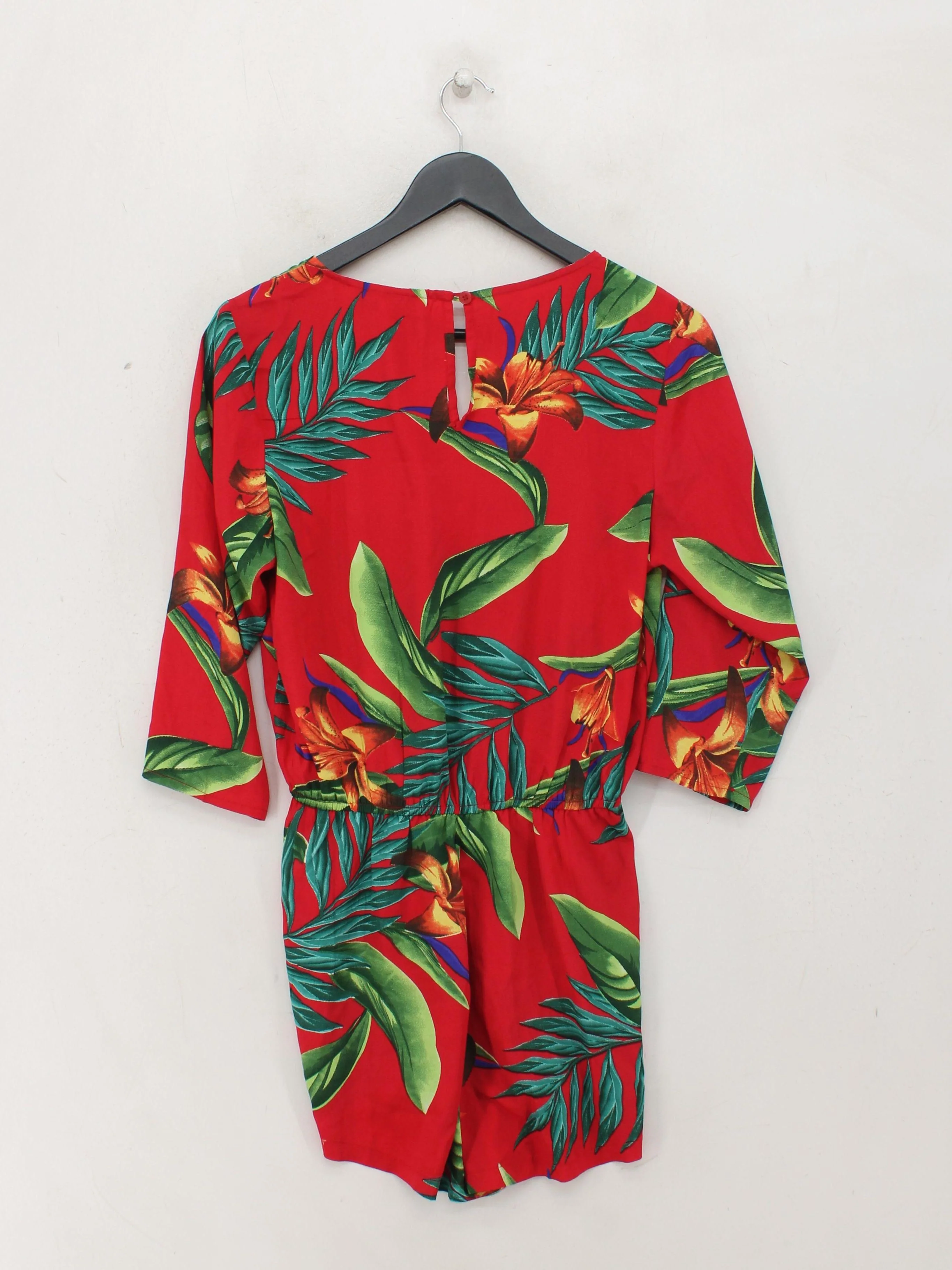 Dancing Leopard Women's Playsuit UK 10 Red Floral 100% Other Playsuit - Image 2