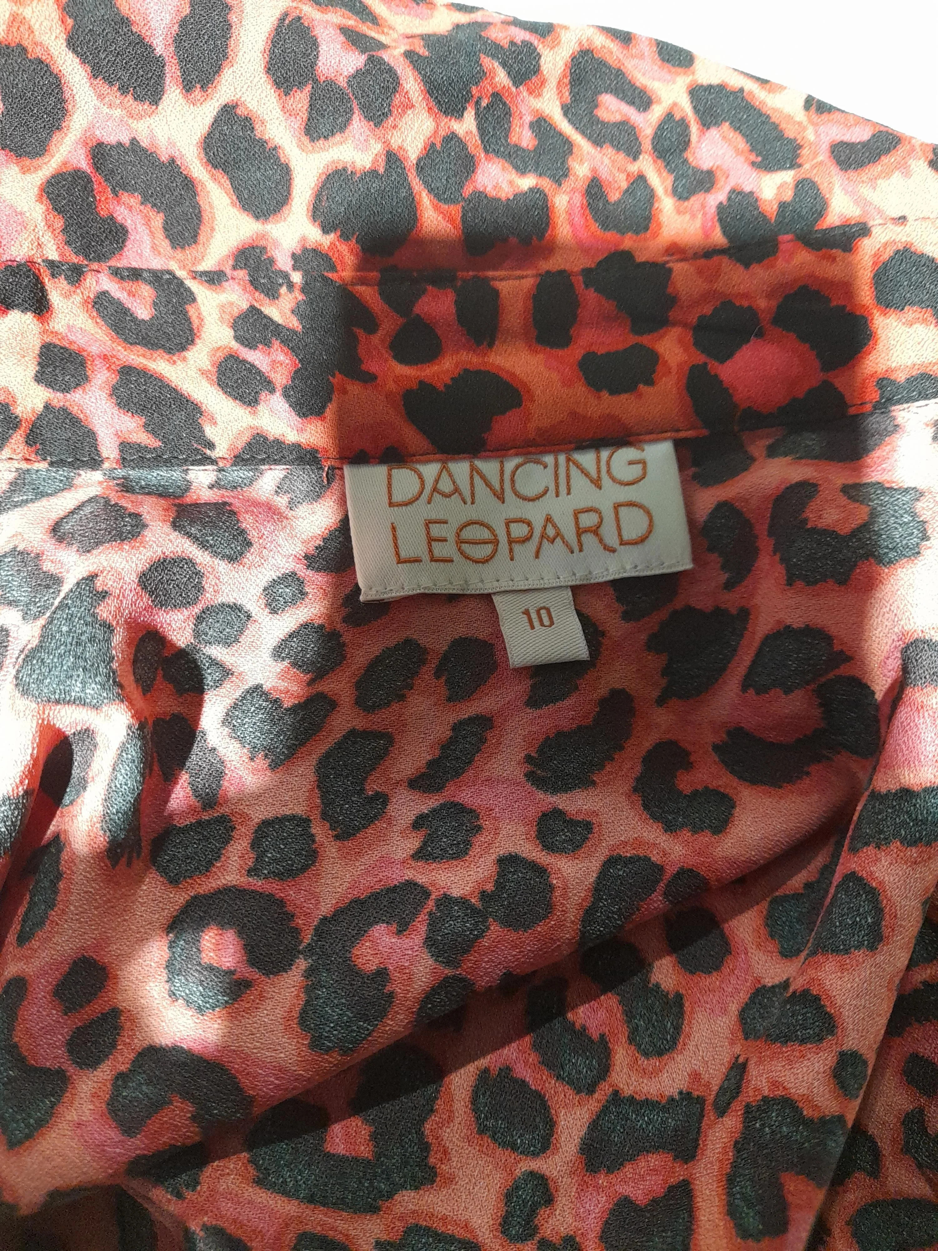 Dancing Leopard Women's Shirt UK 10 Multi 100% Polyester Basic - Image 5