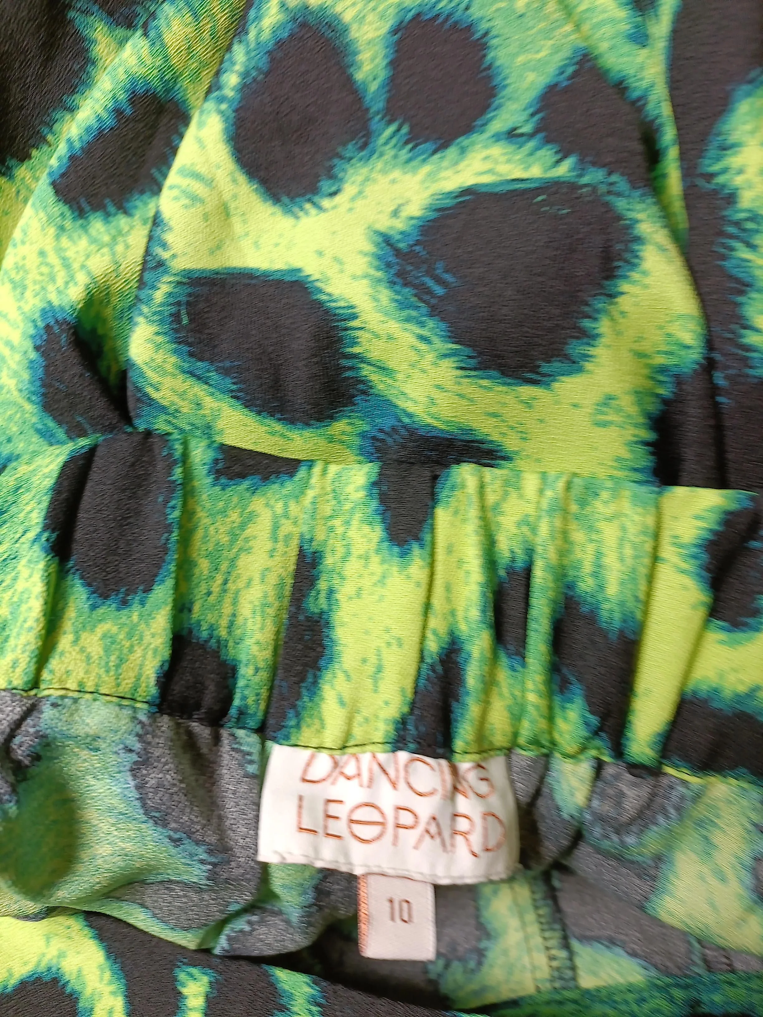 Dancing Leopard Women's Trousers UK 10 Green 100% Polyester Chino - Image 5