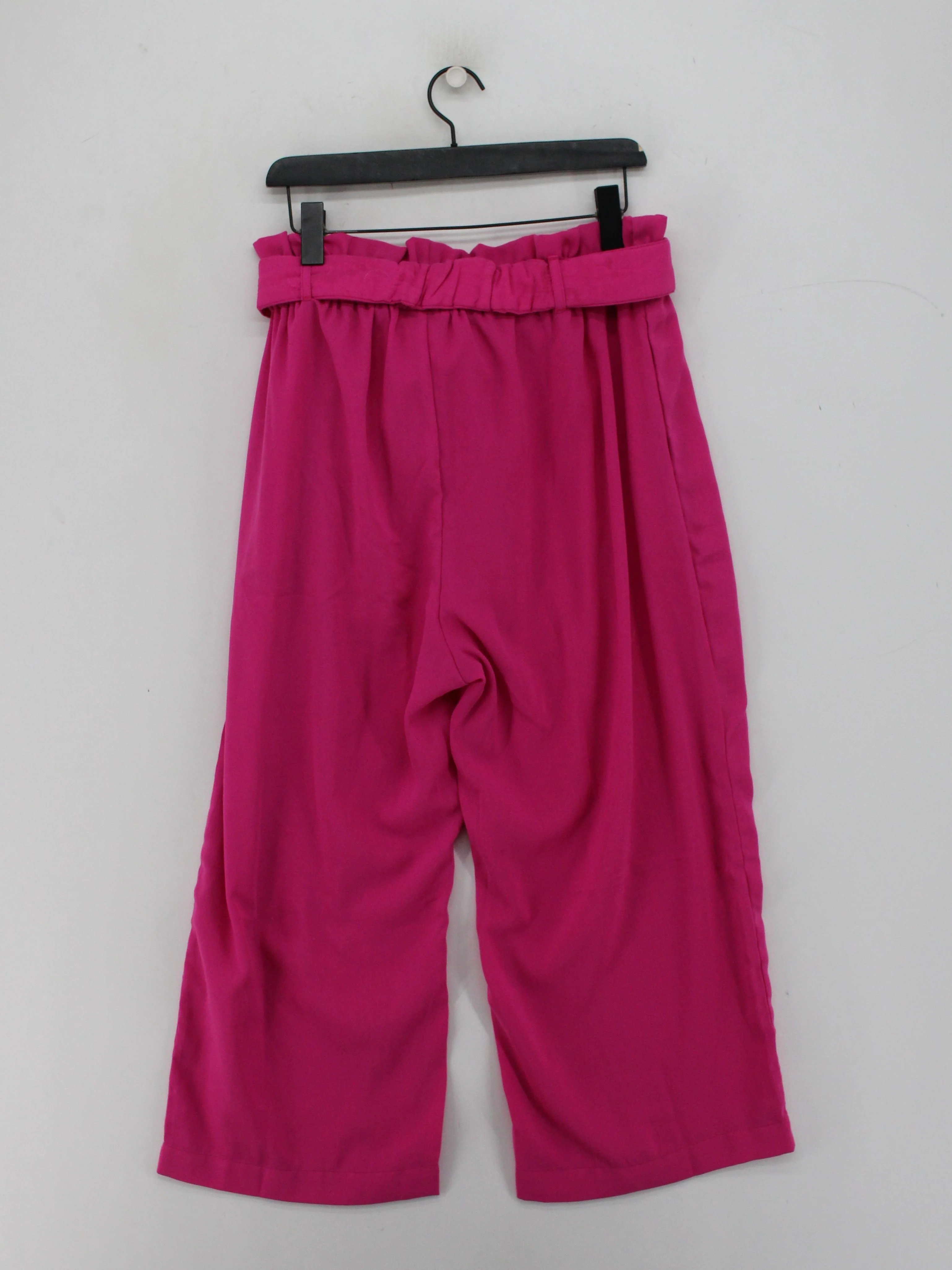 Dancing Leopard Women's Trousers UK 16 Pink 100% Polyester Wide-Leg Cropped - Image 2