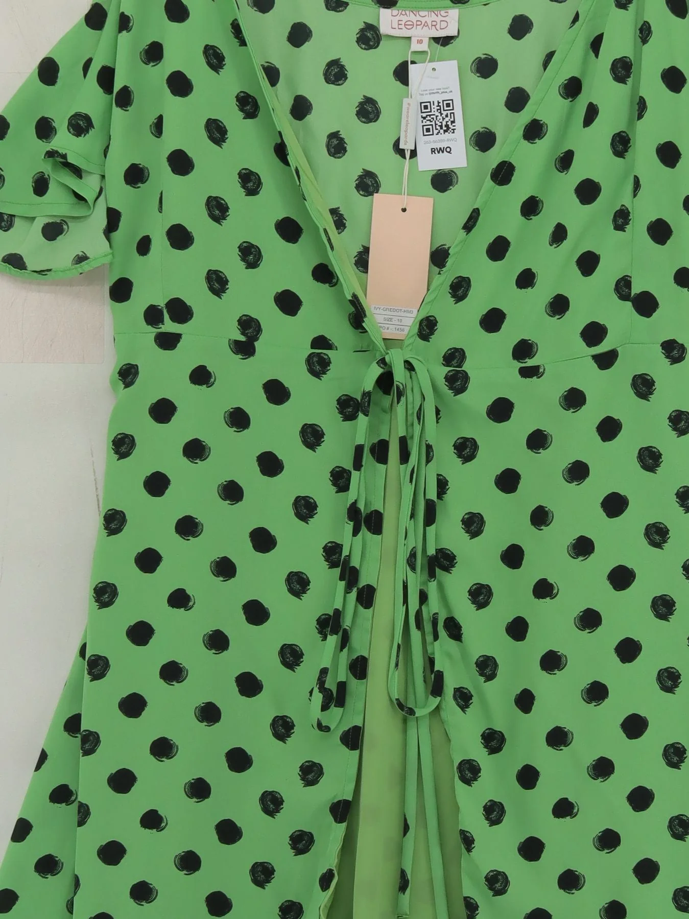 Dancing Leopard Wrap Maxi Dress UK10 in Green - Image 3