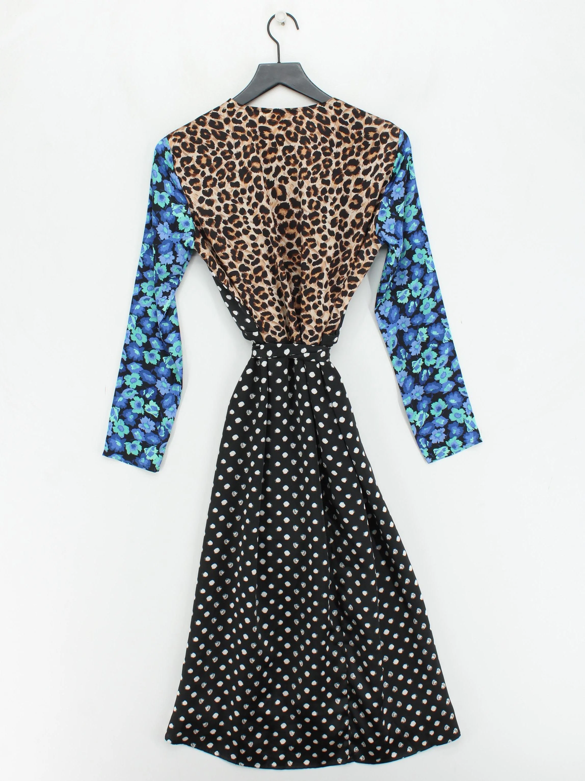 Dancing Leopard Wrap Midi Dress UK10 in Multi - Image 2