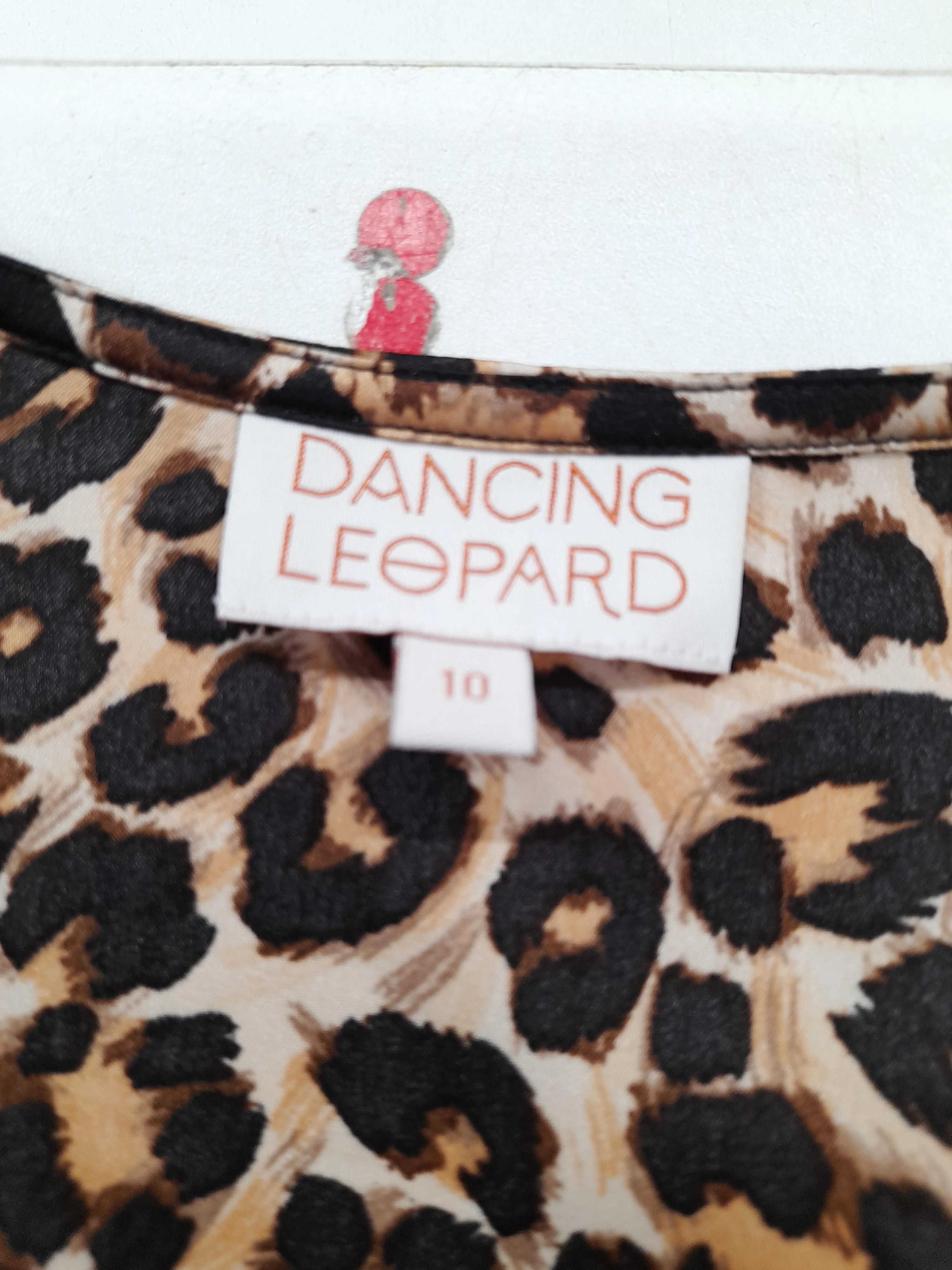 Dancing Leopard Wrap Midi Dress UK10 in Multi - Image 5