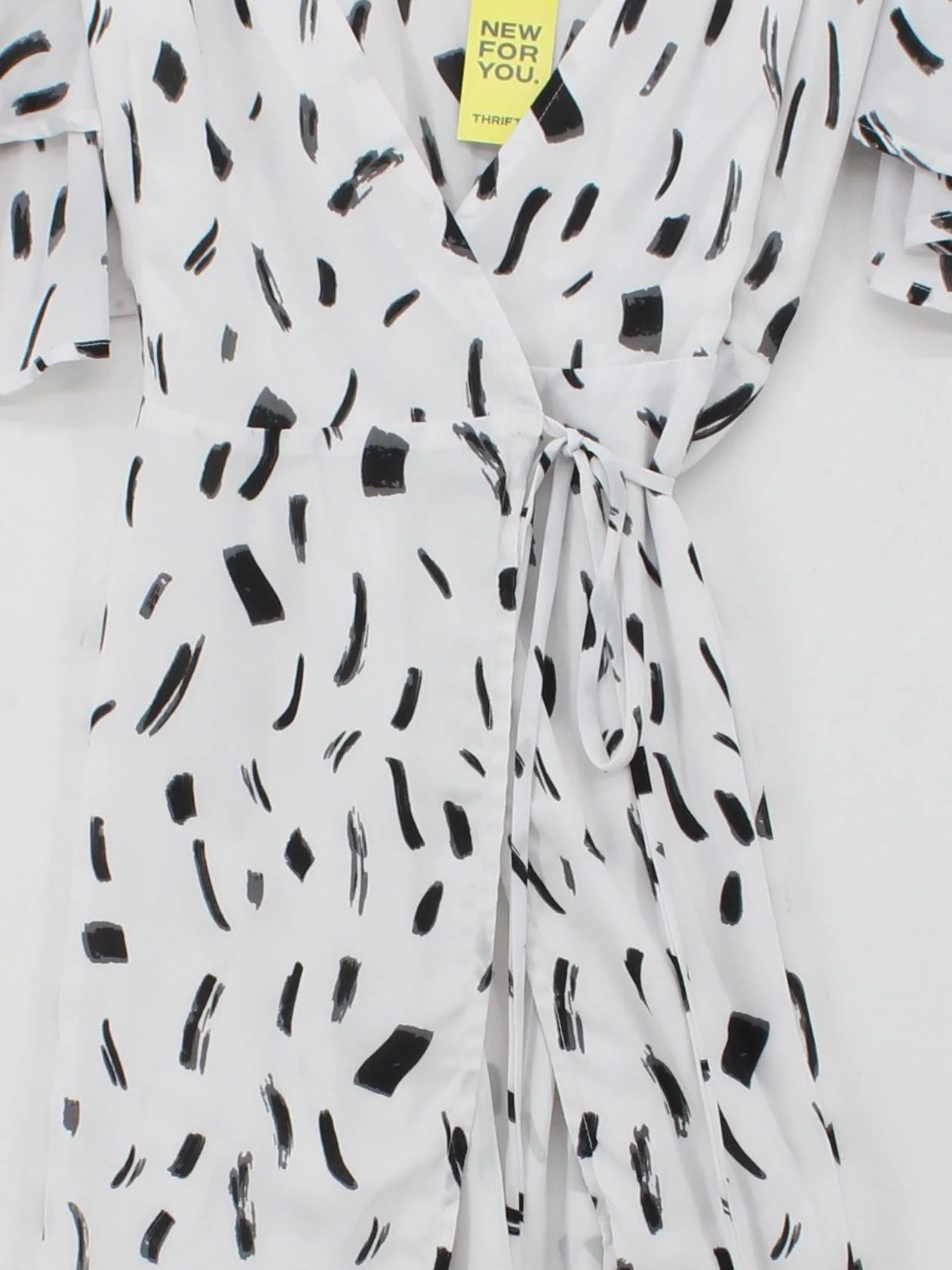 Dancing Leopard Wrap Midi Dress UK8 in White - Image 3