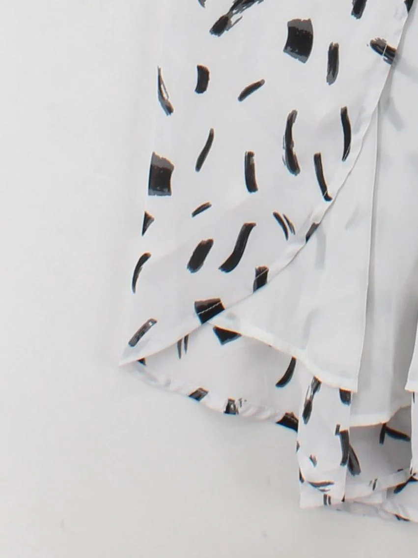 Dancing Leopard Wrap Midi Dress UK8 in White - Image 4