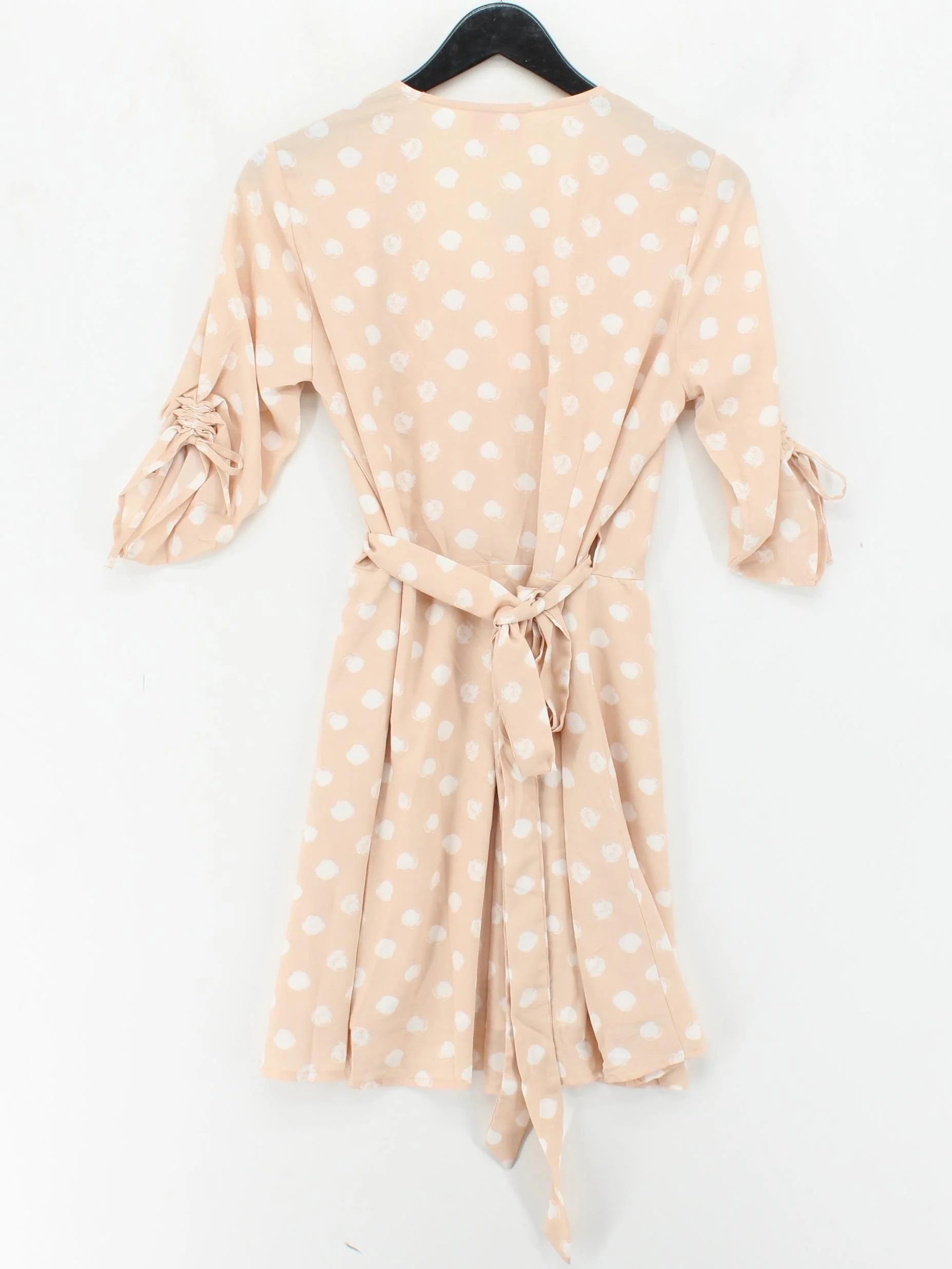 Dancing Leopard Wrap Mini Dress UK14 in Cream - Image 2