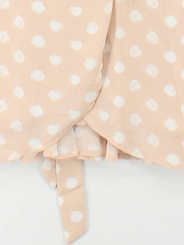 Dancing Leopard Wrap Mini Dress UK14 in Cream - Image 4