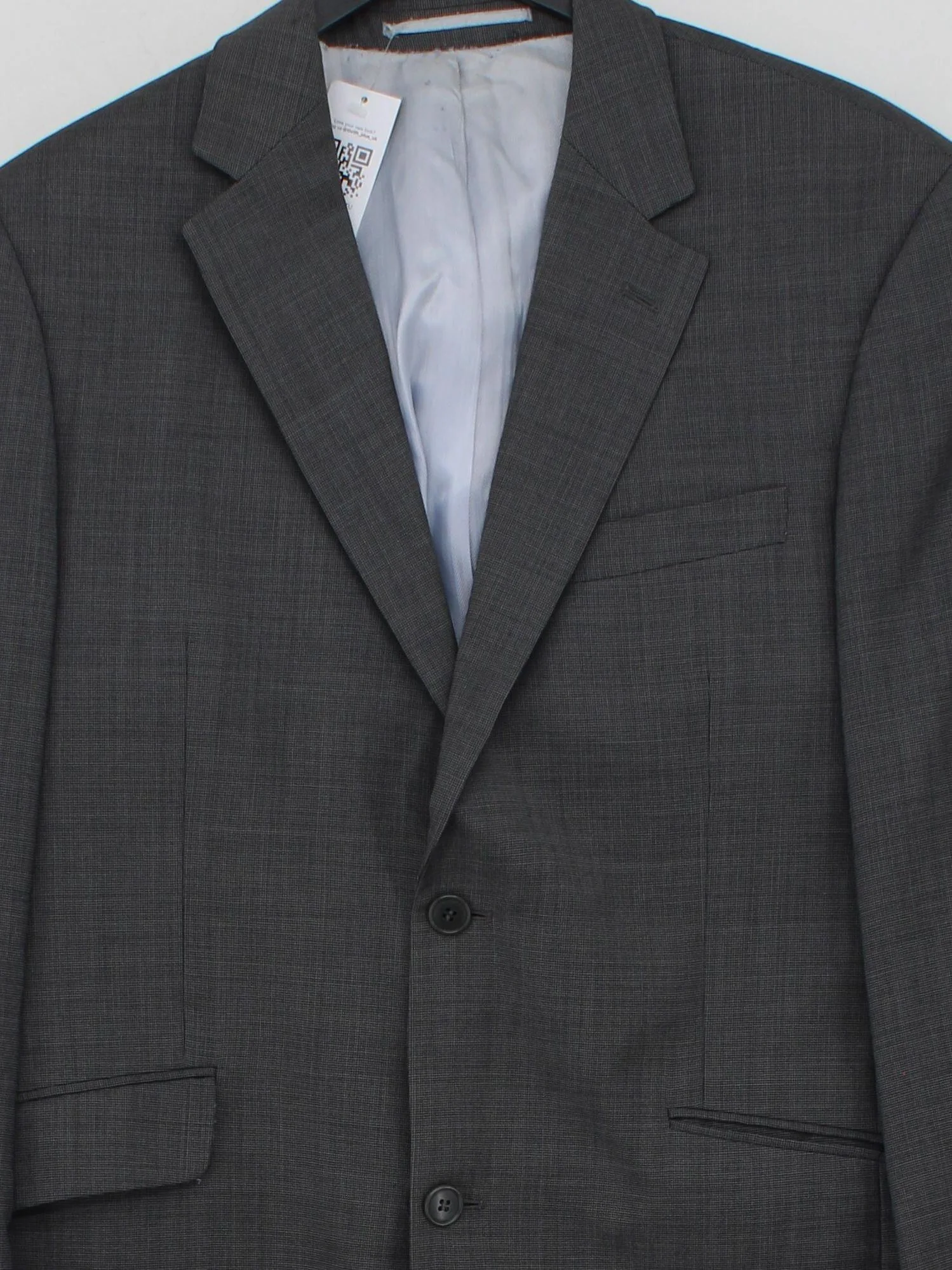 Daniel Hechter Men's Two Piece Suit Chest: 34 in Grey 100% Wool 2 Piece - Image 3