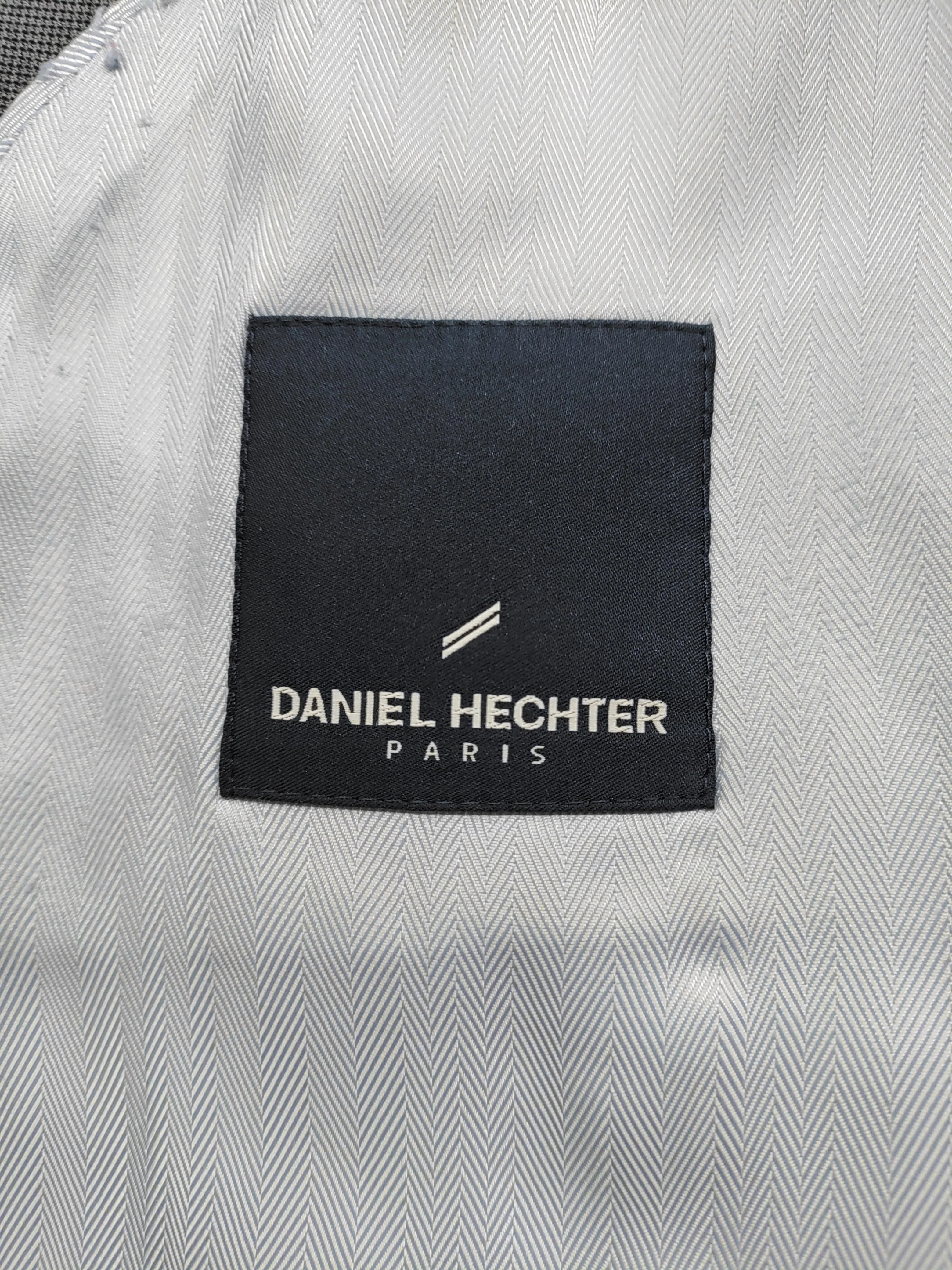 Daniel Hechter Men's Two Piece Suit Chest: 34 in Grey 100% Wool 2 Piece - Image 7