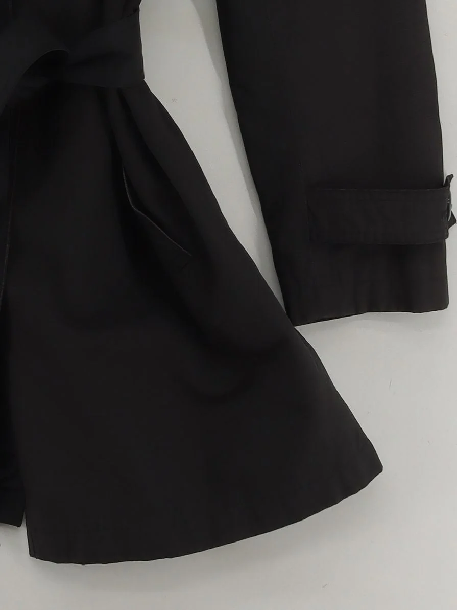 DANNIMAC Women's Coat L Black Nylon with Cotton Trench Coat - Image 4